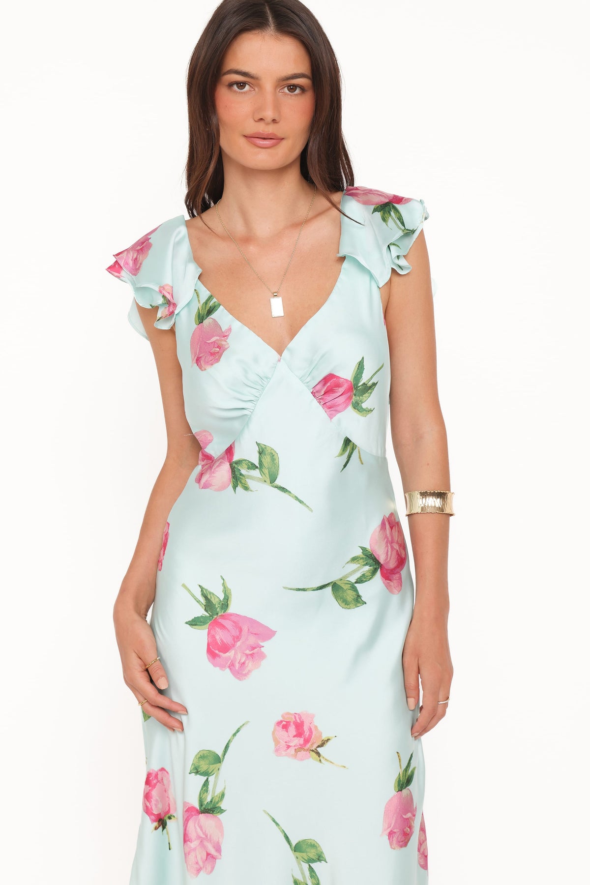 Darling Maxi Dress in Rose Mint Floral – view 5 of 6