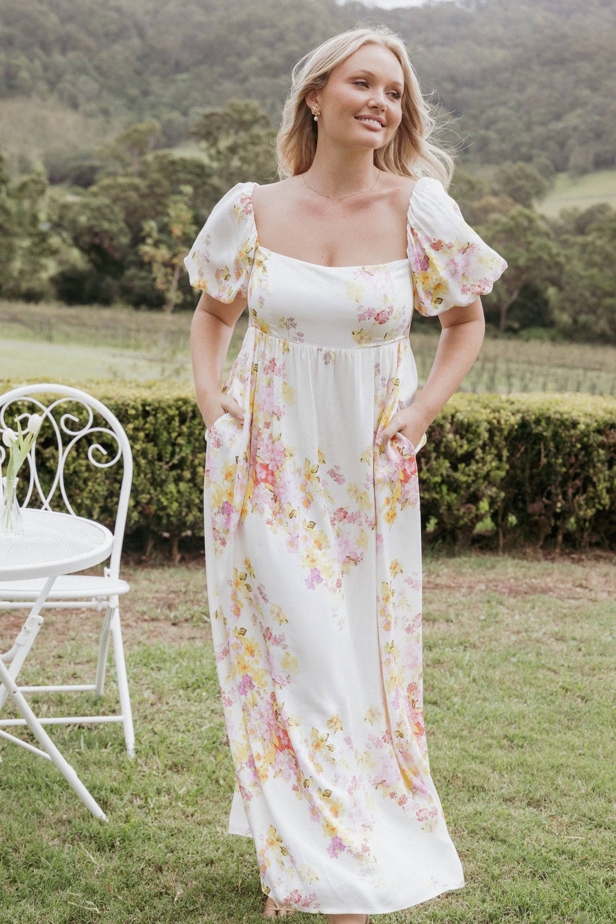 Delaney Maxi Dress in Pink Floral – view 1 of 7