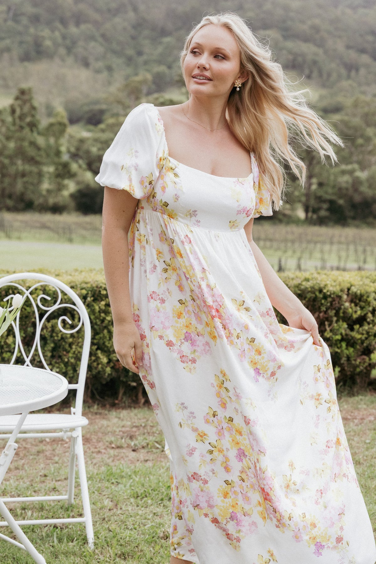Delaney Maxi Dress in Pink Floral – view 7 of 7