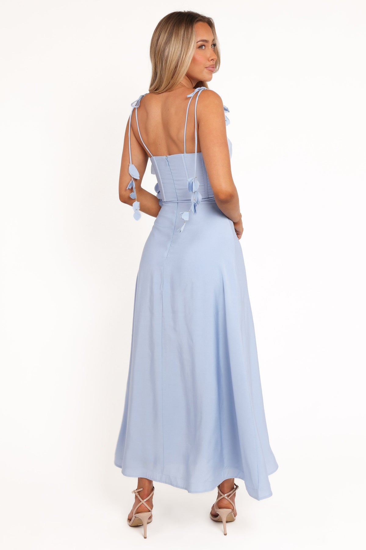 Della Midi Dress in Pale Blue – view 3 of 7
