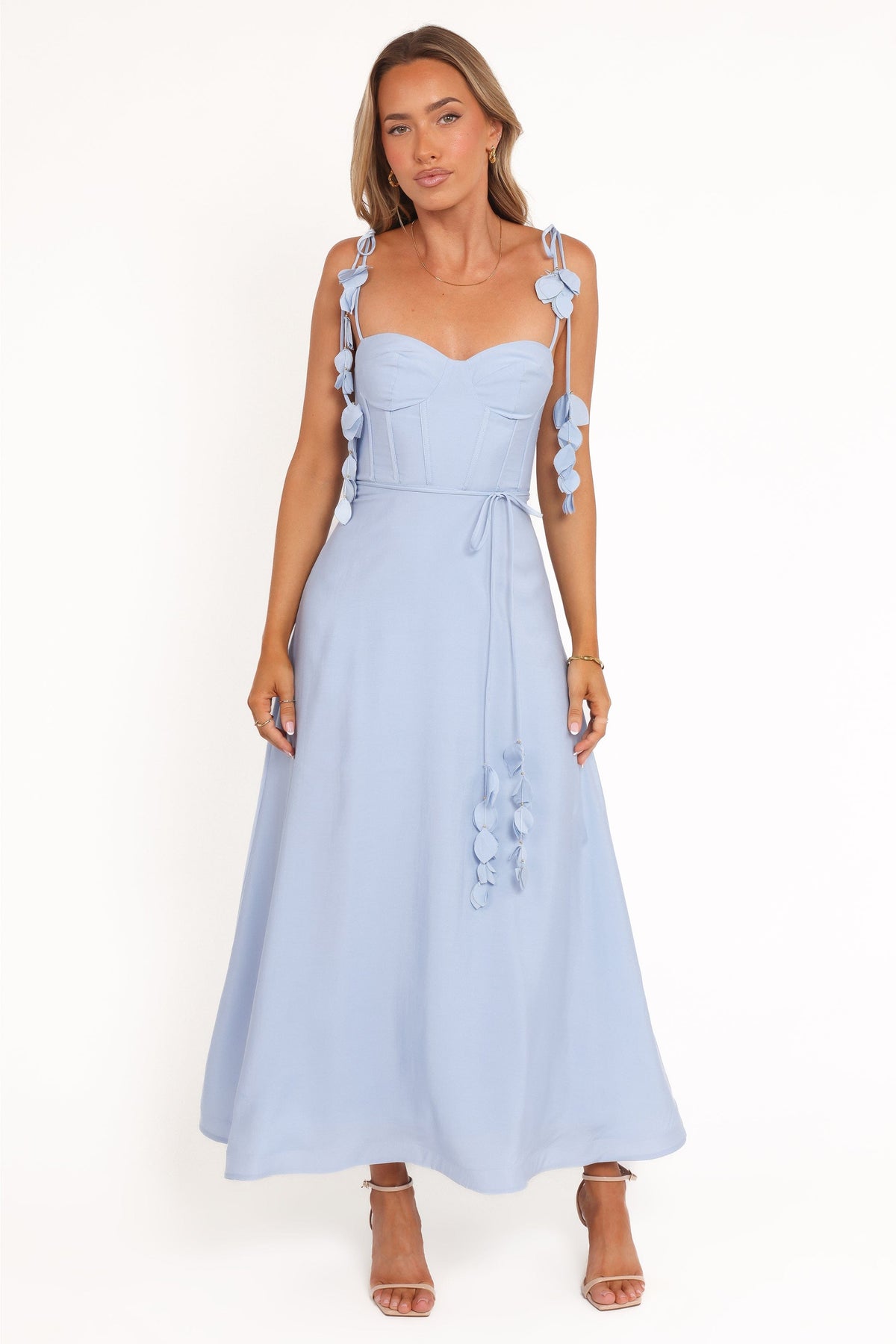 Della Midi Dress in Pale Blue – view 2 of 7
