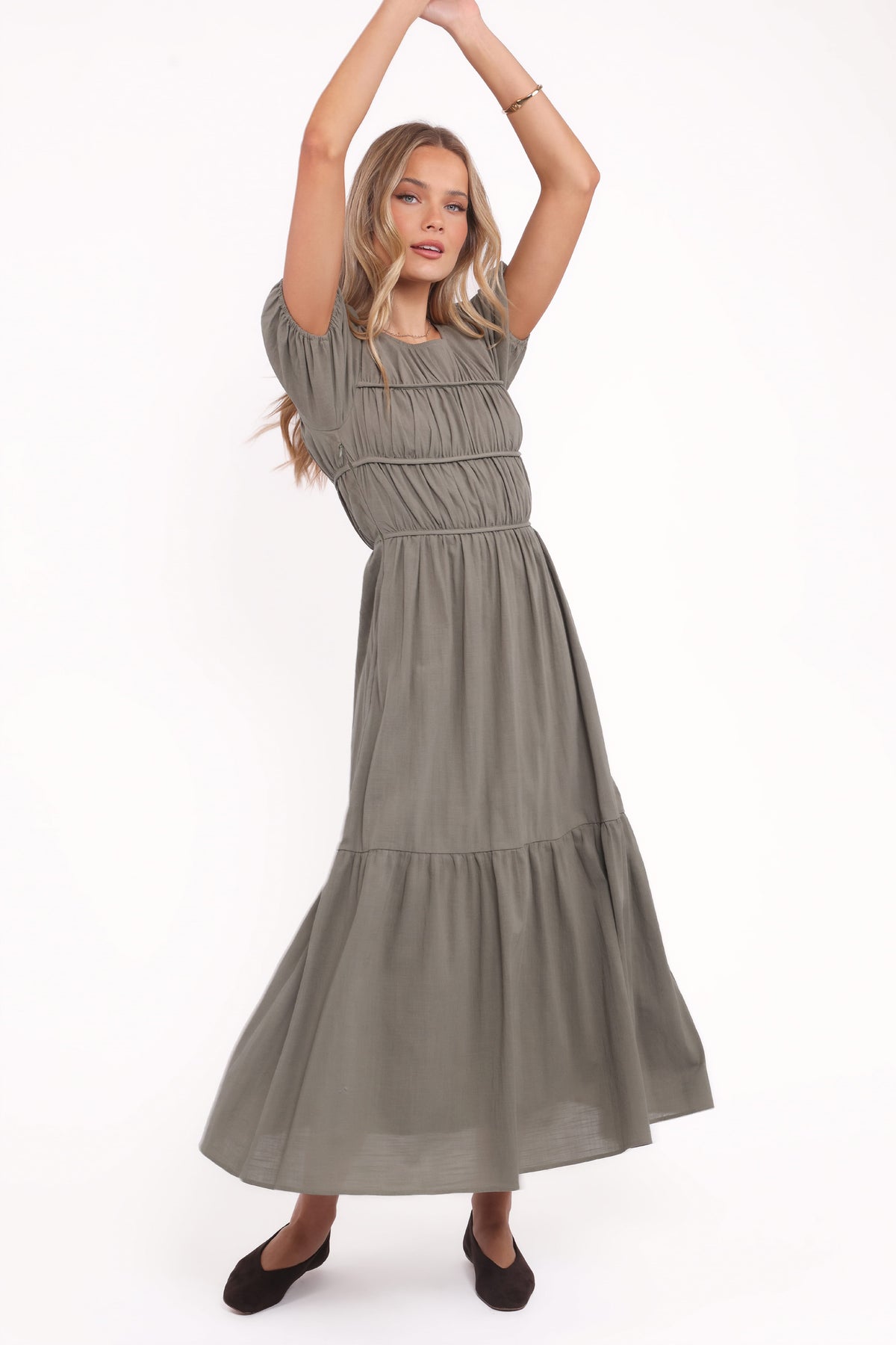 Deloria Maxi Dress in Olive – view 5 of 6