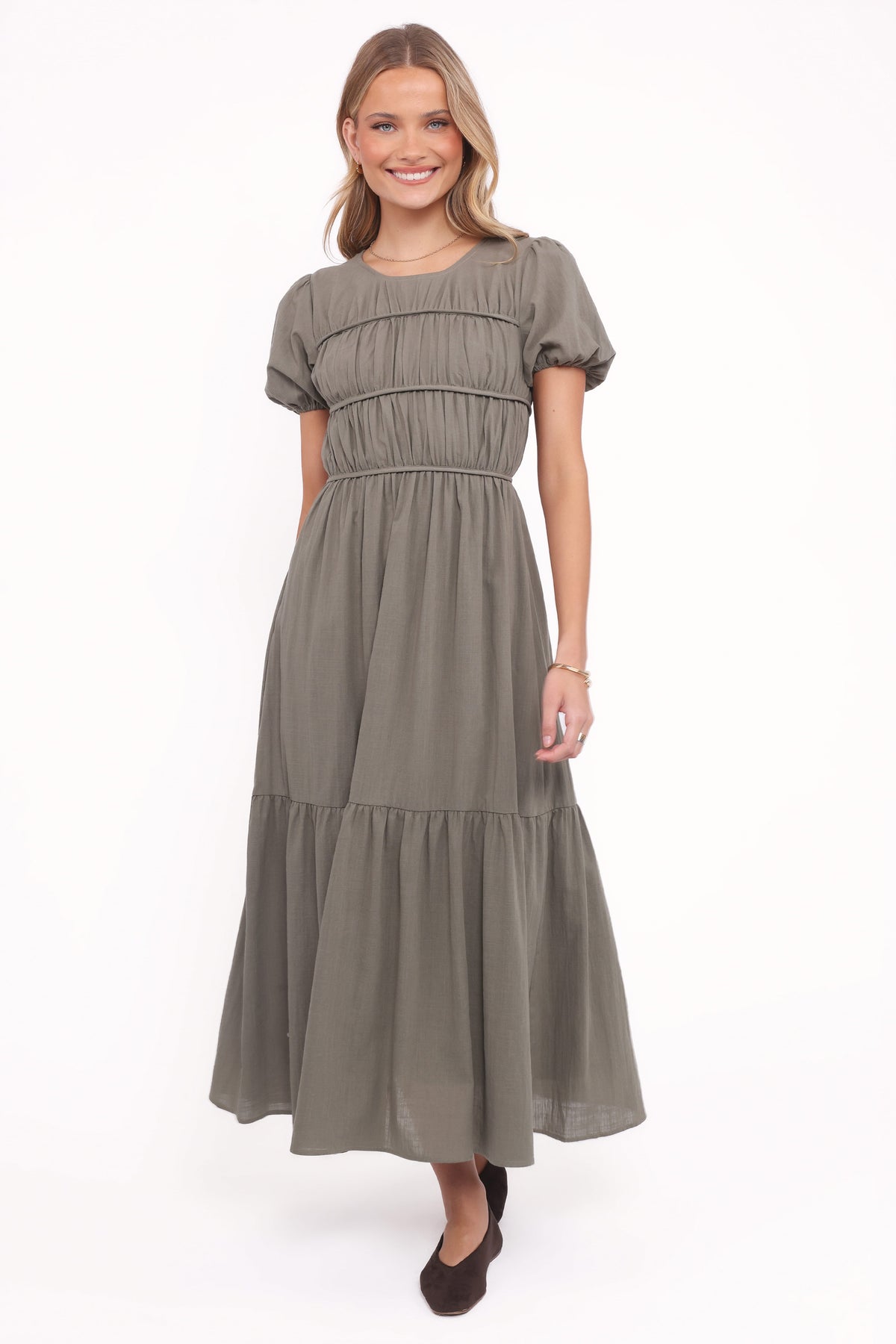 Deloria Maxi Dress in Olive – view 1 of 6