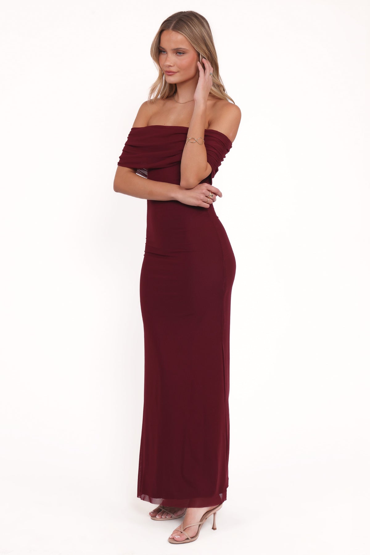 Desirae Maxi Dress in Burgundy – view 3 of 5
