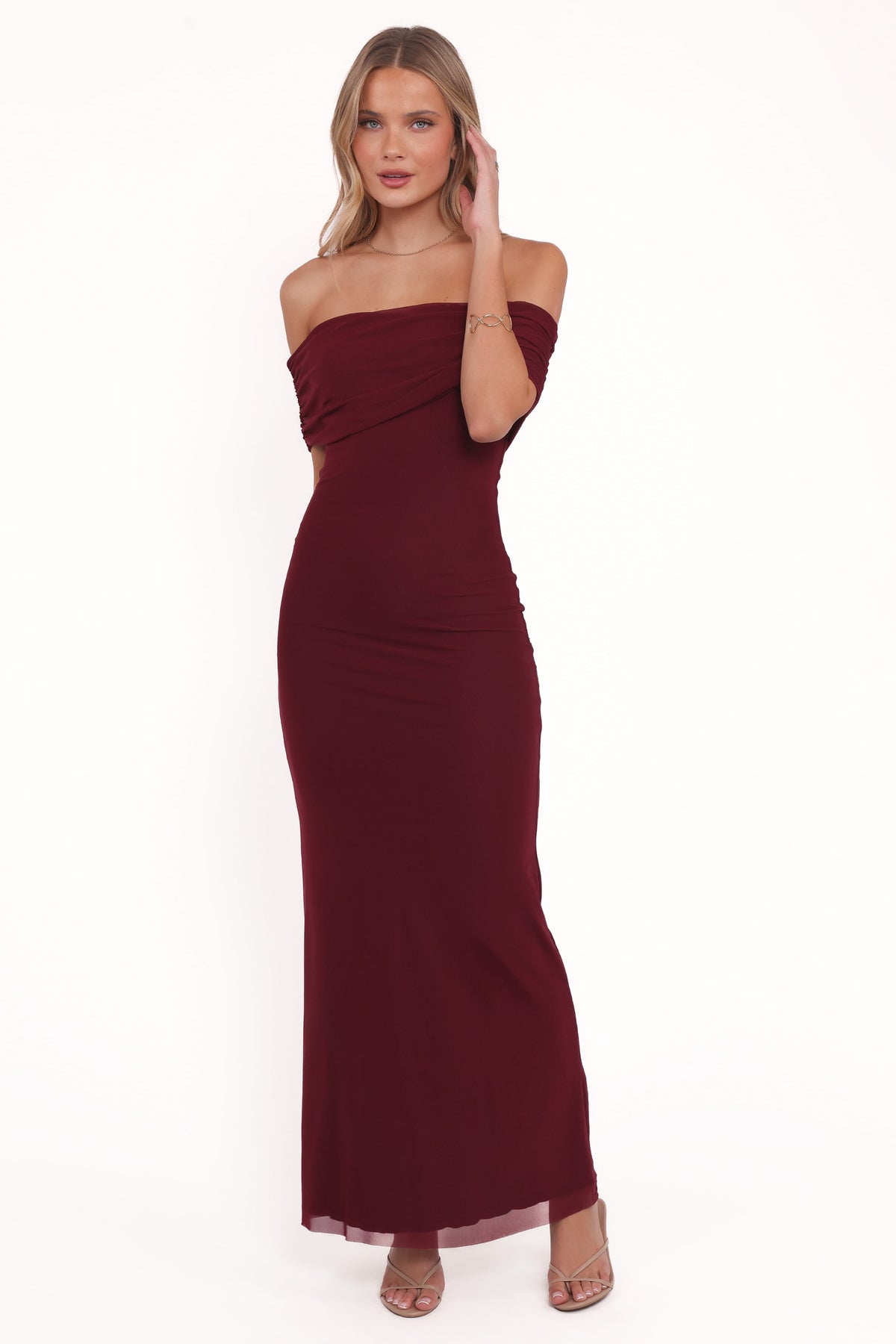 Desirae Maxi Dress in Burgundy – view 1 of 5