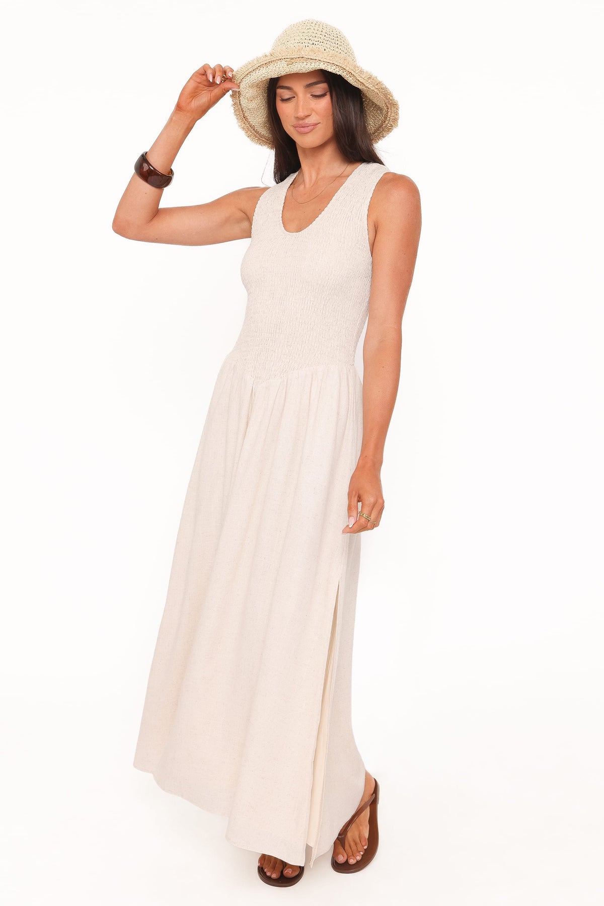Dimity Maxi Dress in Oatmeal – view 2 of 8