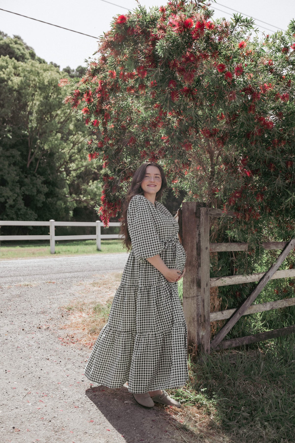Dixon Maxi Dress in Black Cream Gingham – view 9 of 9