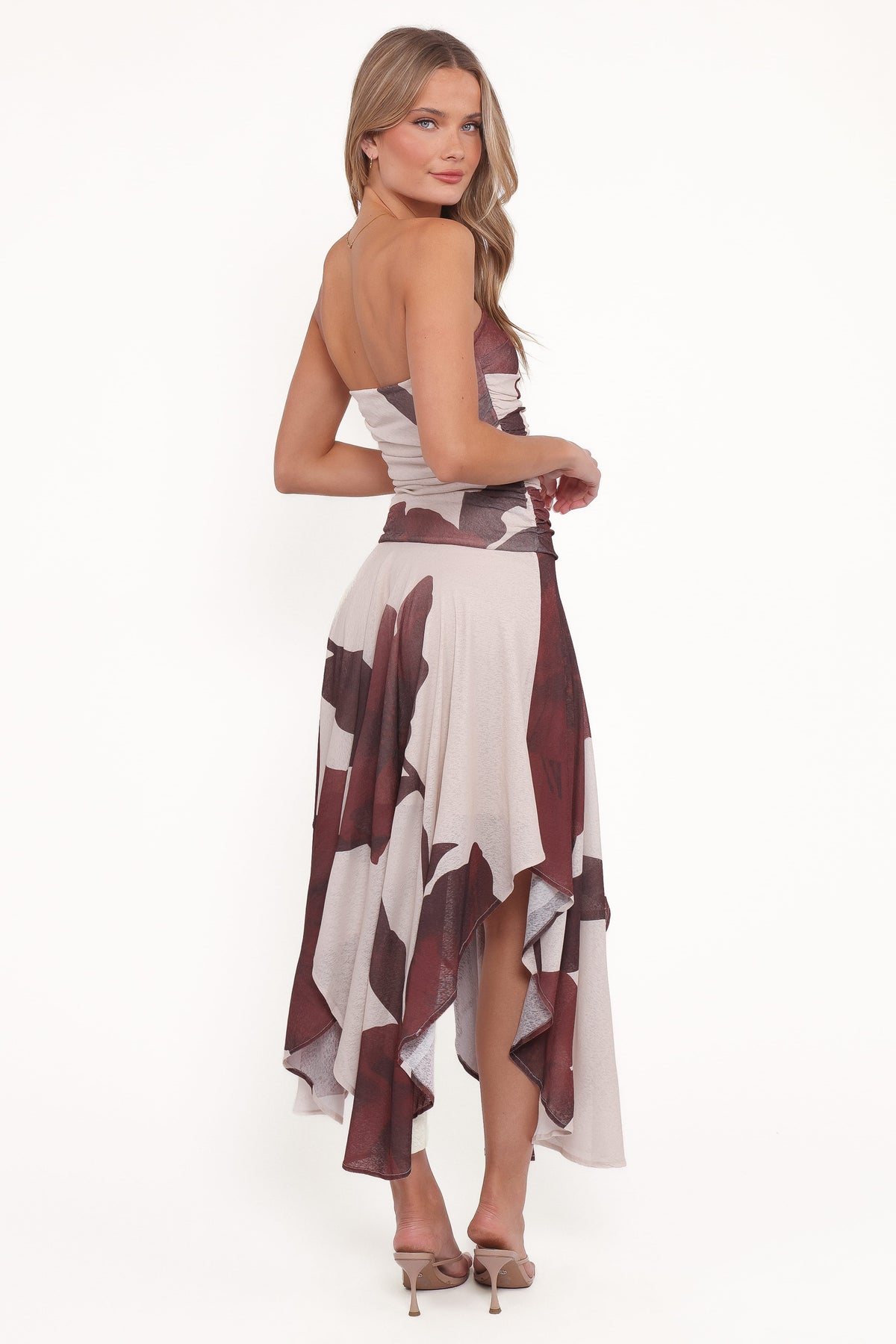 Doreen Midi Dress in Brown Floral – view 4 of 6