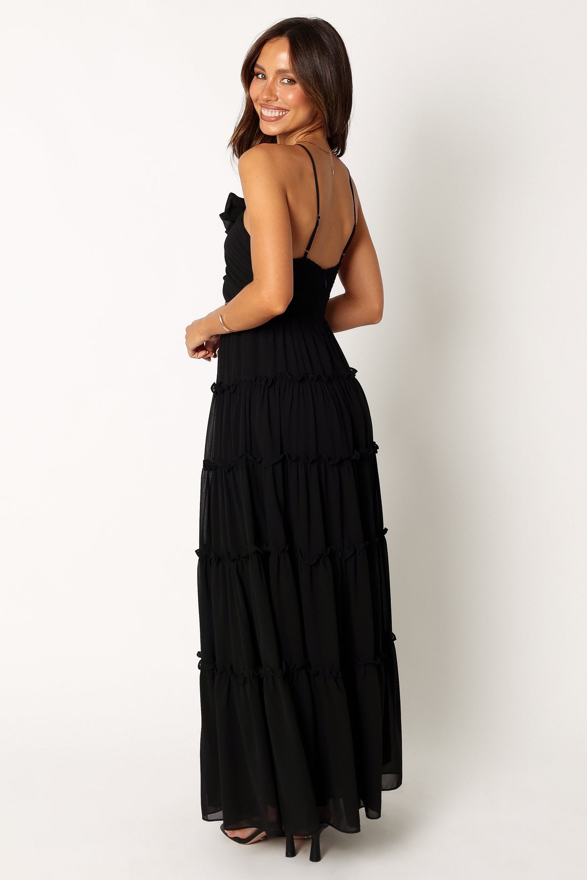 Dottie Halterneck Maxi Dress in Black – view 4 of 8