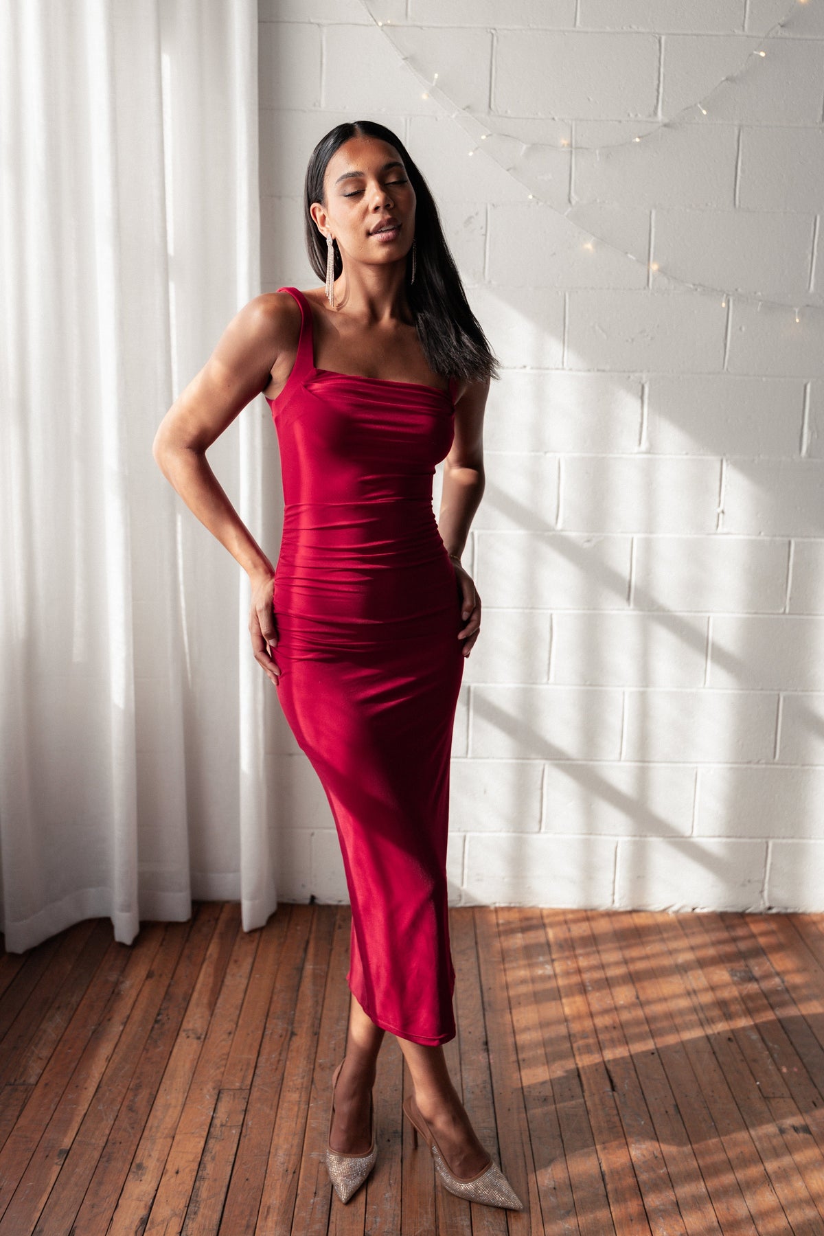 Eira Maxi Dress in Wine – view 9 of 9