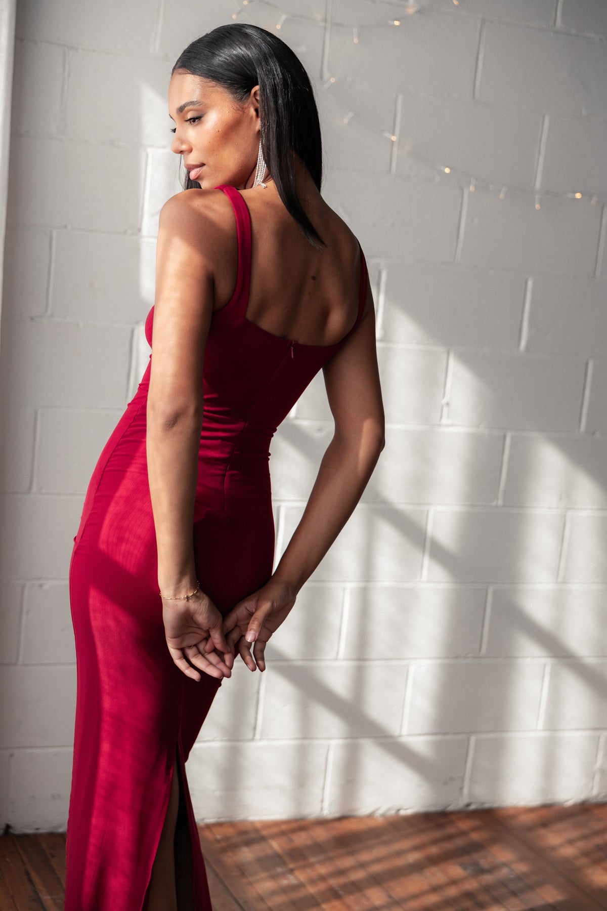 Eira Maxi Dress in Wine – view 2 of 9