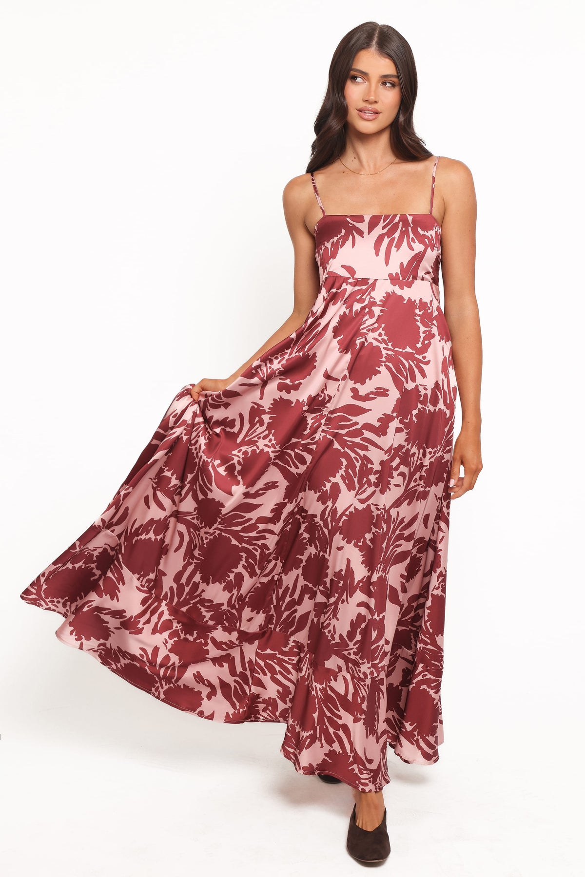 Elanor Maxi Dress in Pale Burgundy – view 2 of 8