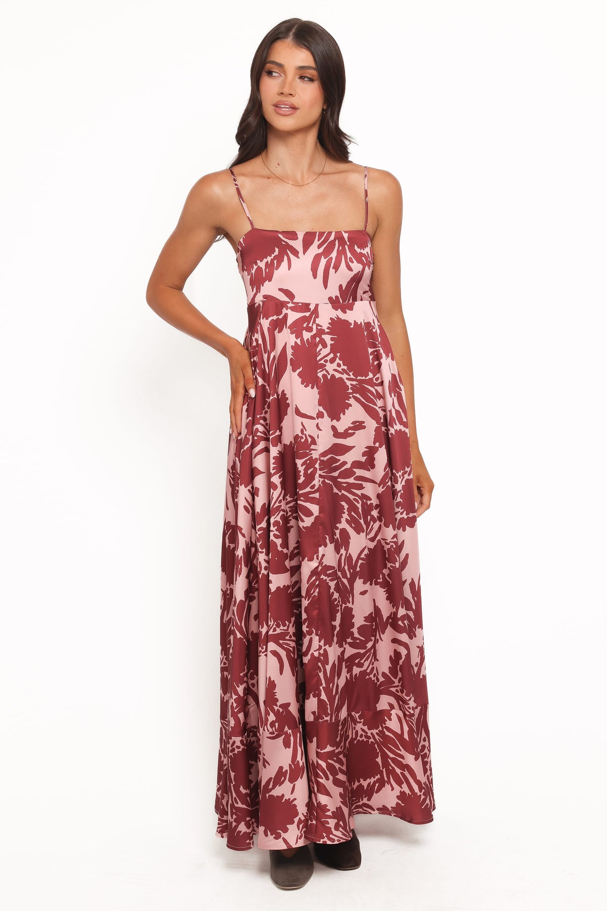 Elanor Maxi Dress in Pale Burgundy – view 6 of 8