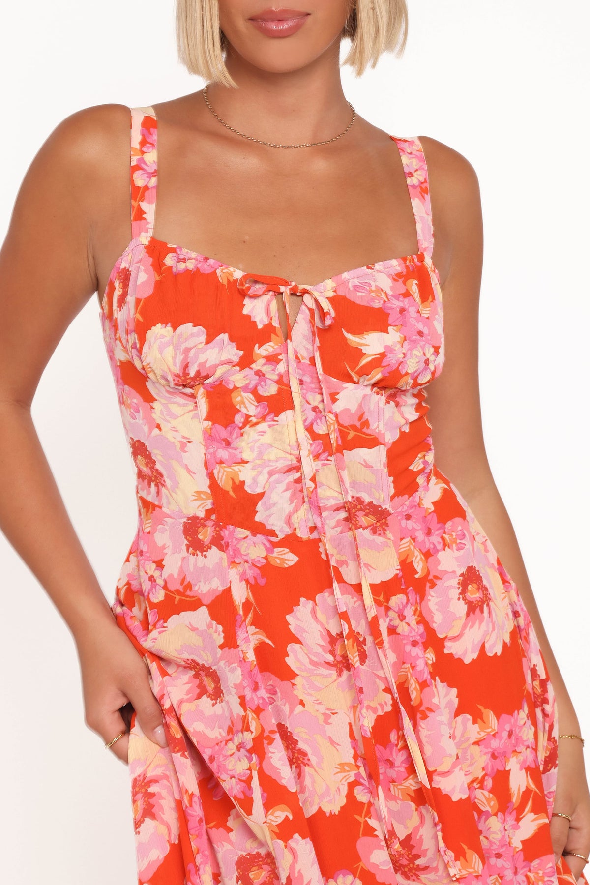 Elodie Midi Dress in Red Floral – view 6 of 7