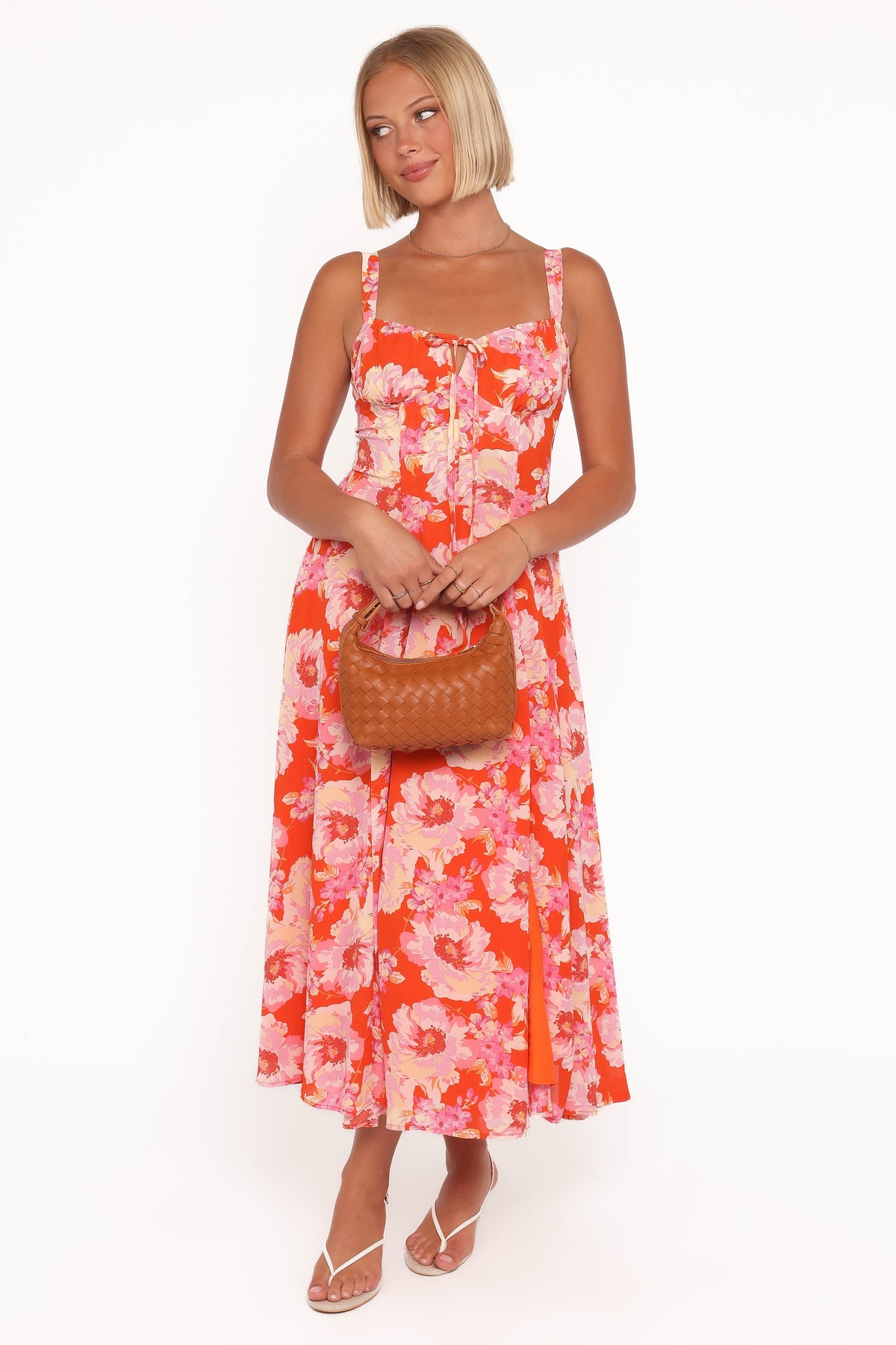 Elodie Midi Dress in Red Floral – view 1 of 7