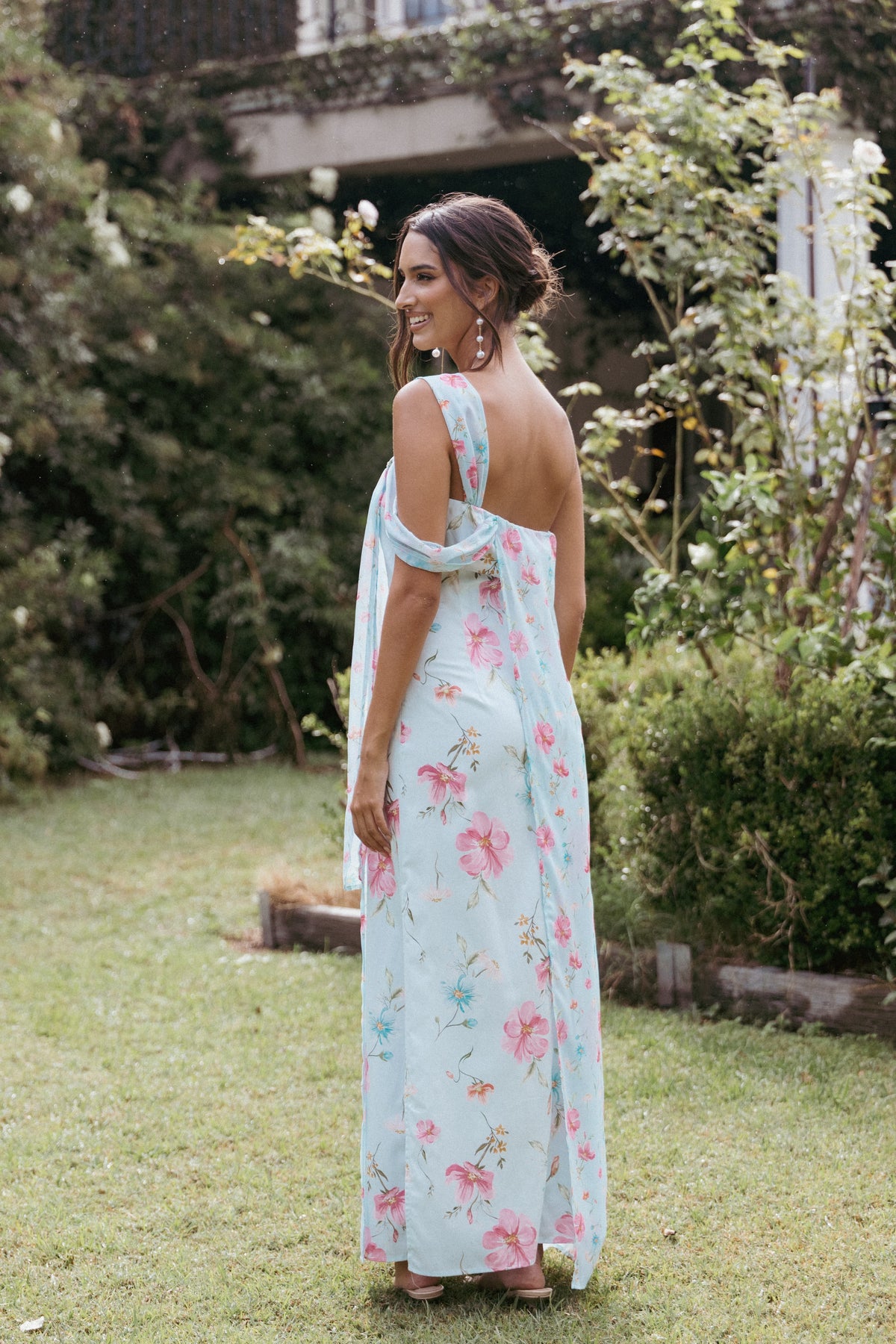 Eloisa Maxi Dress in Blue Floral – view 8 of 8