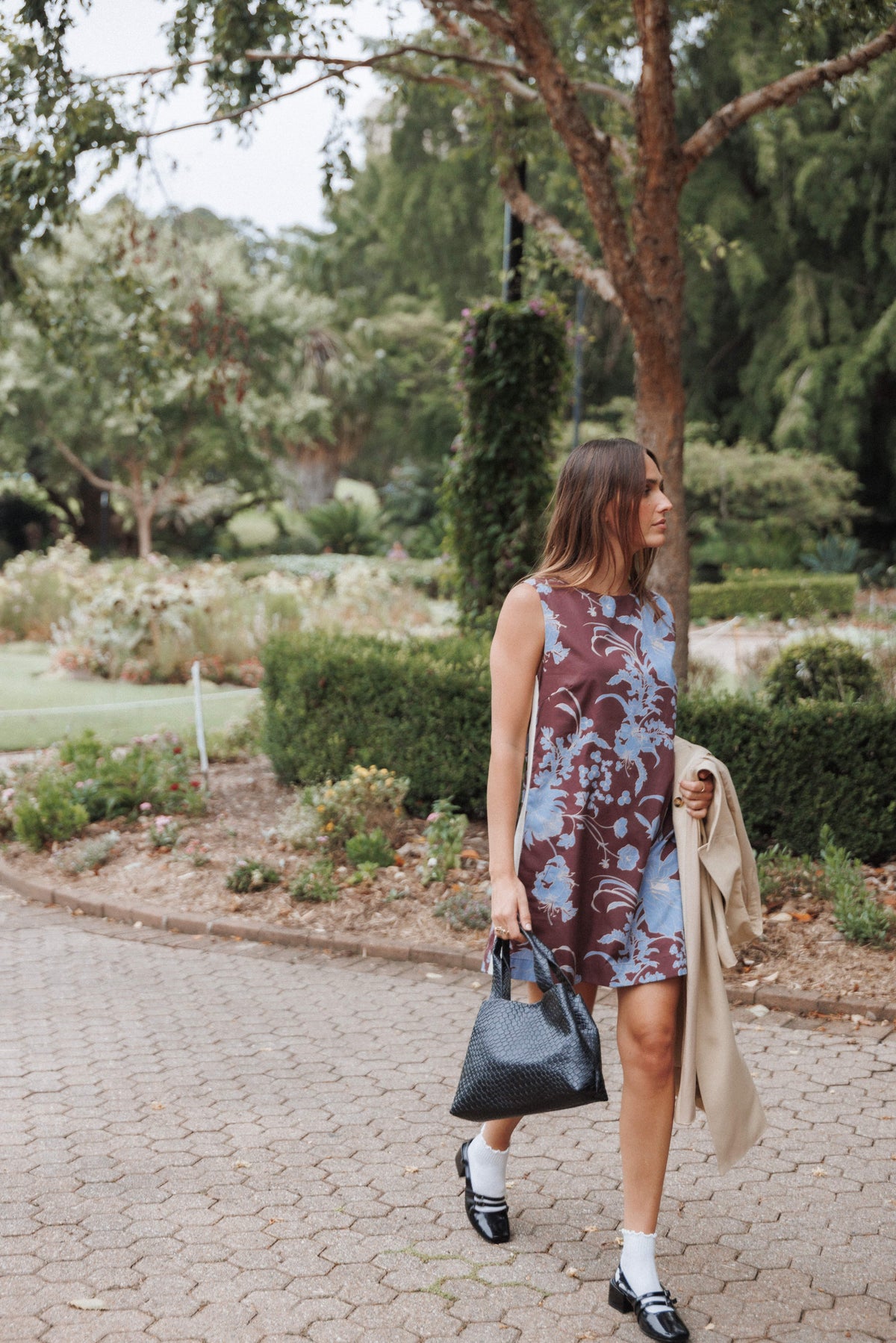 Elorna Mini Dress in Burgundy Floral – view 8 of 8