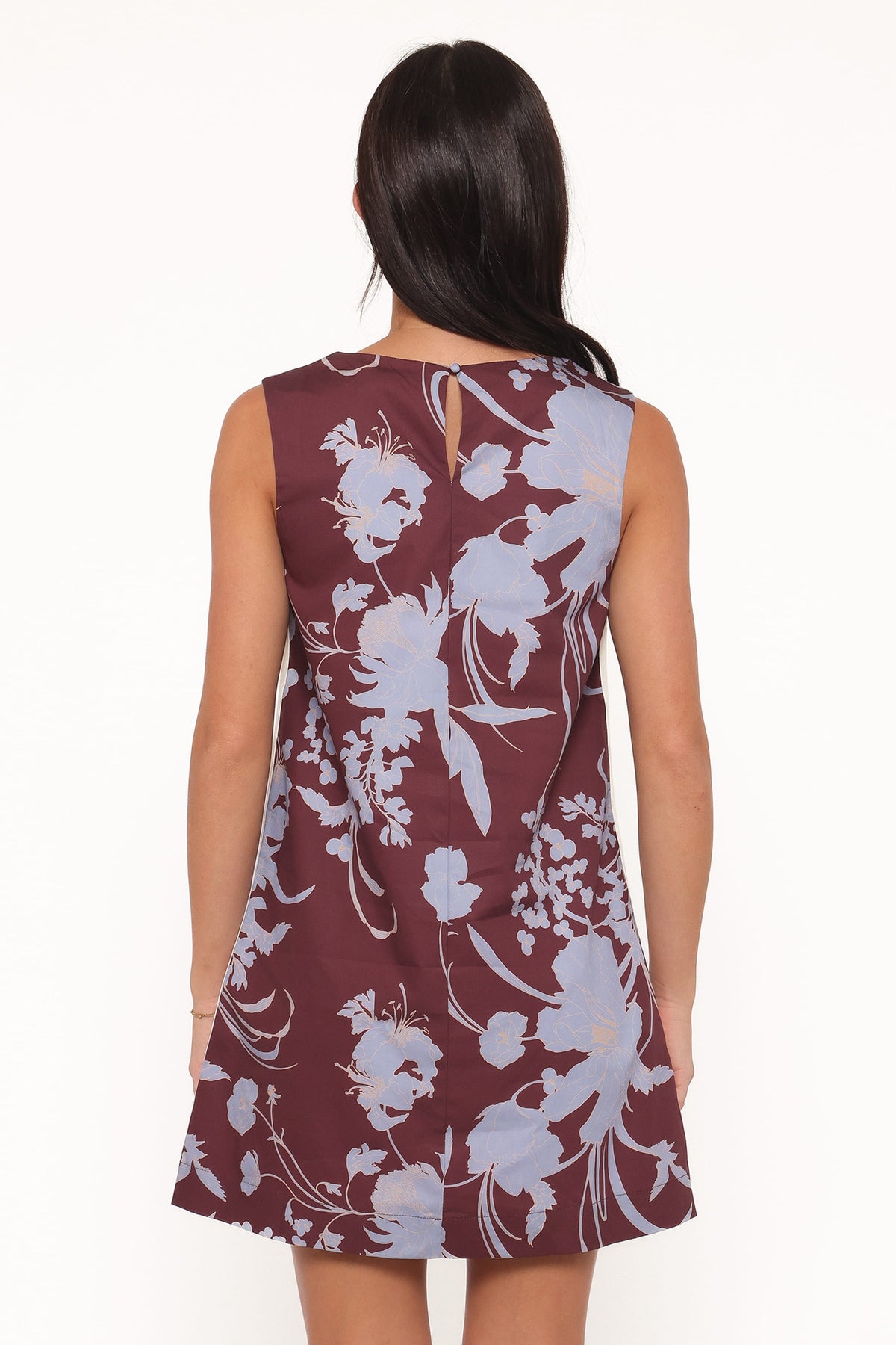 Elorna Mini Dress in Burgundy Floral – view 5 of 8