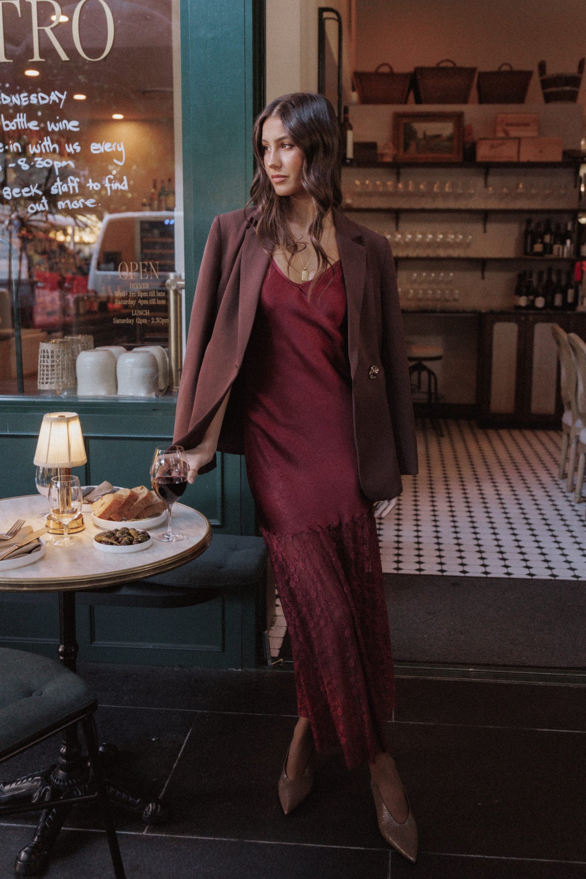 Elowyn Maxi Dress in Cherry – view 1 of 8