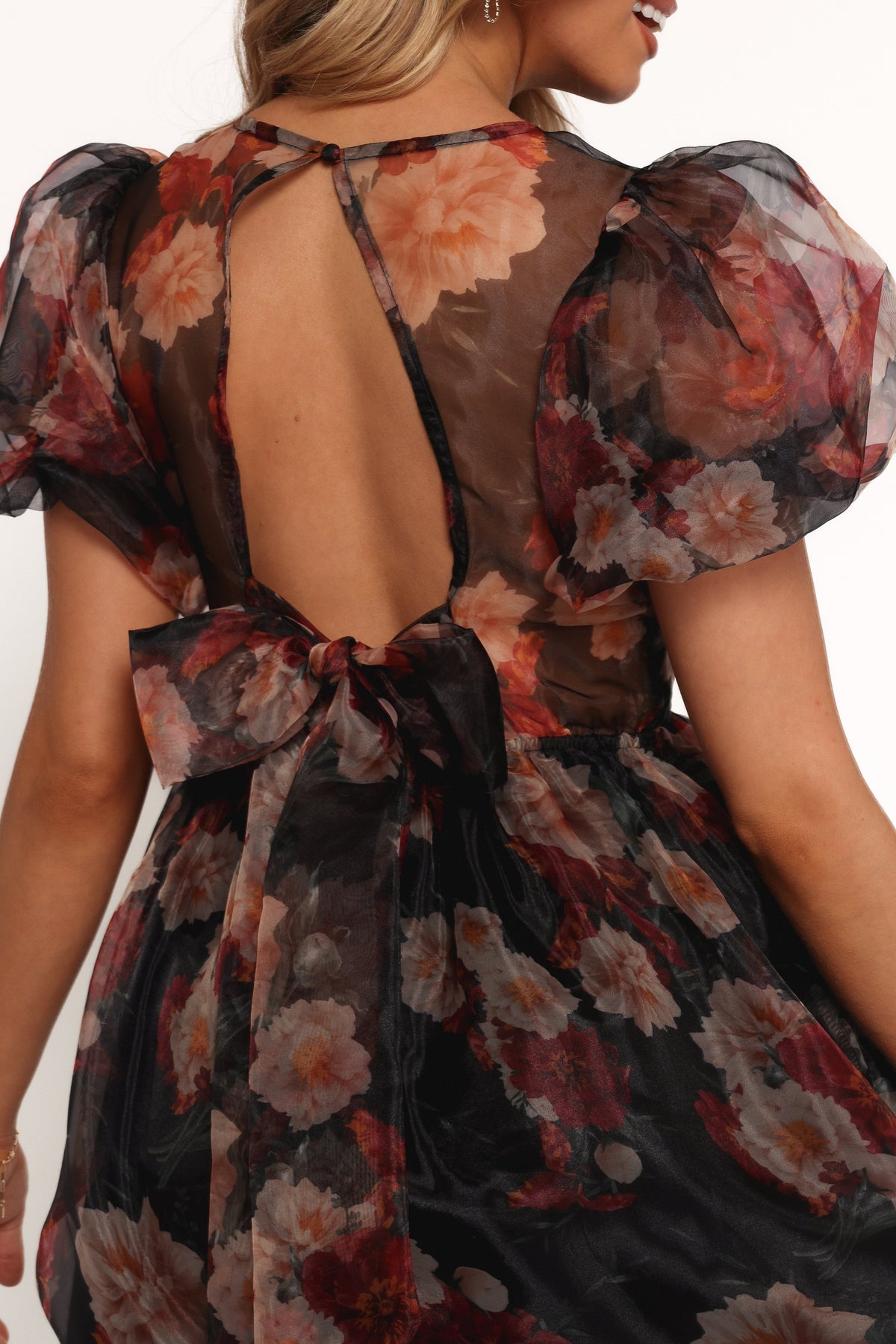 Elspeth Midi Dress in Black Floral – view 7 of 8