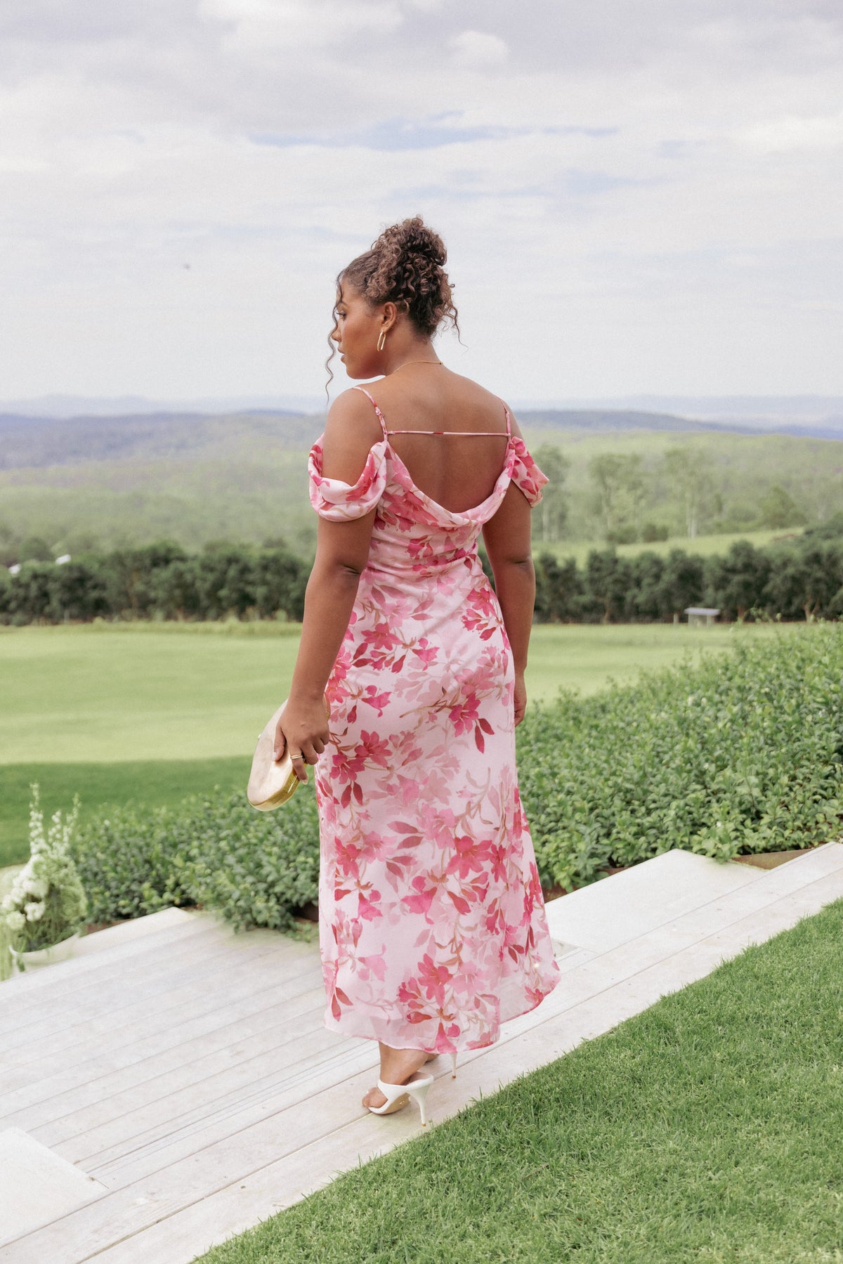 Esther Midi Dress in Pink Floral – view 8 of 8