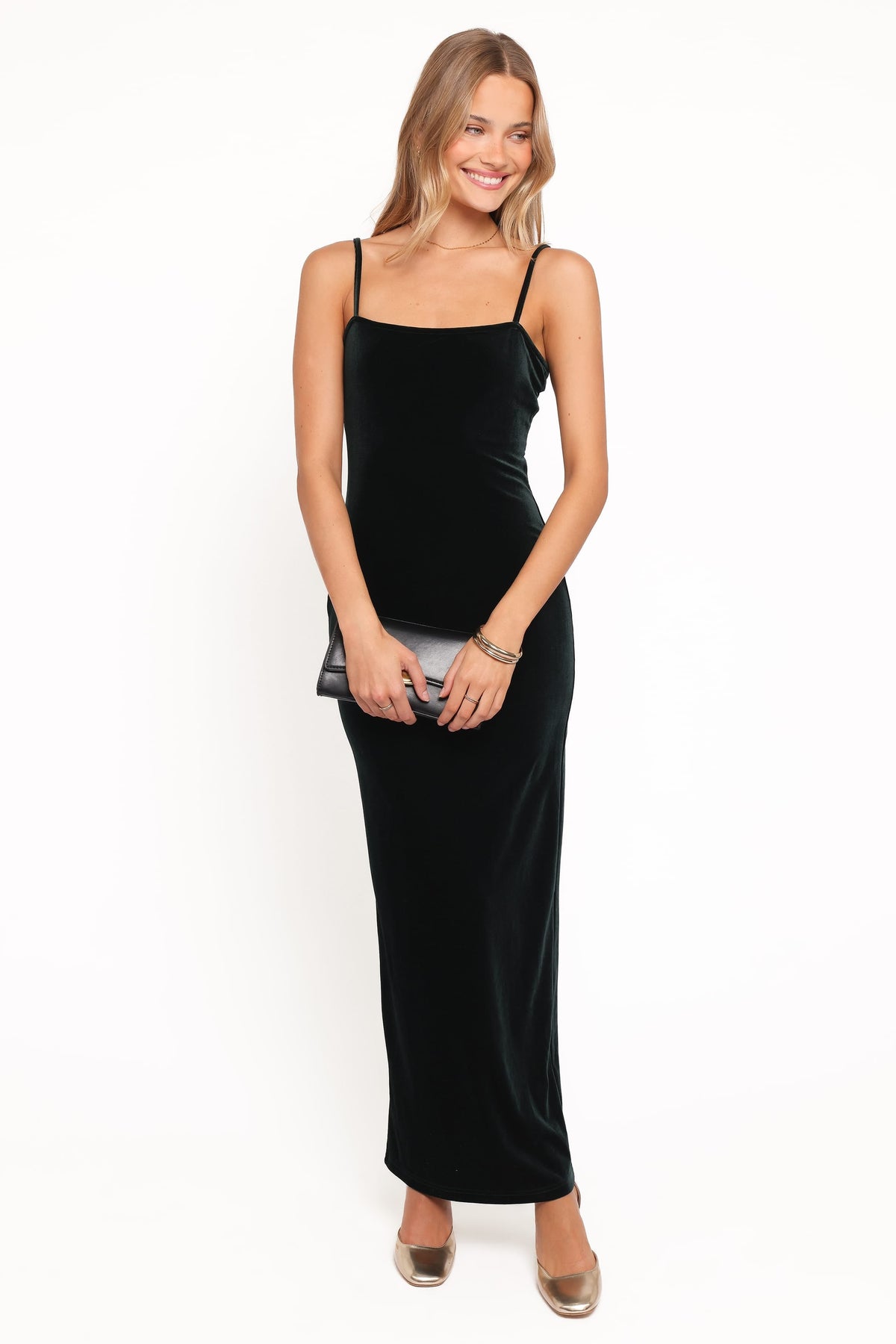 Everlee Maxi Dress in Emerald Velvet – view 5 of 6