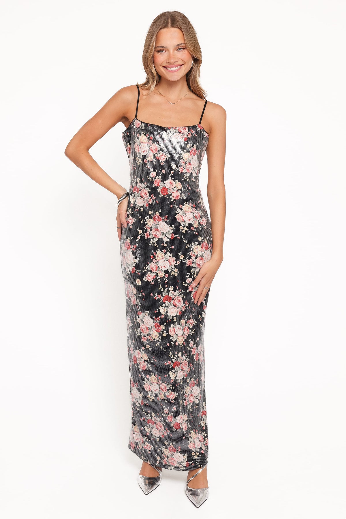 Everlee Maxi Dress in Floral Sequin – view 1 of 5