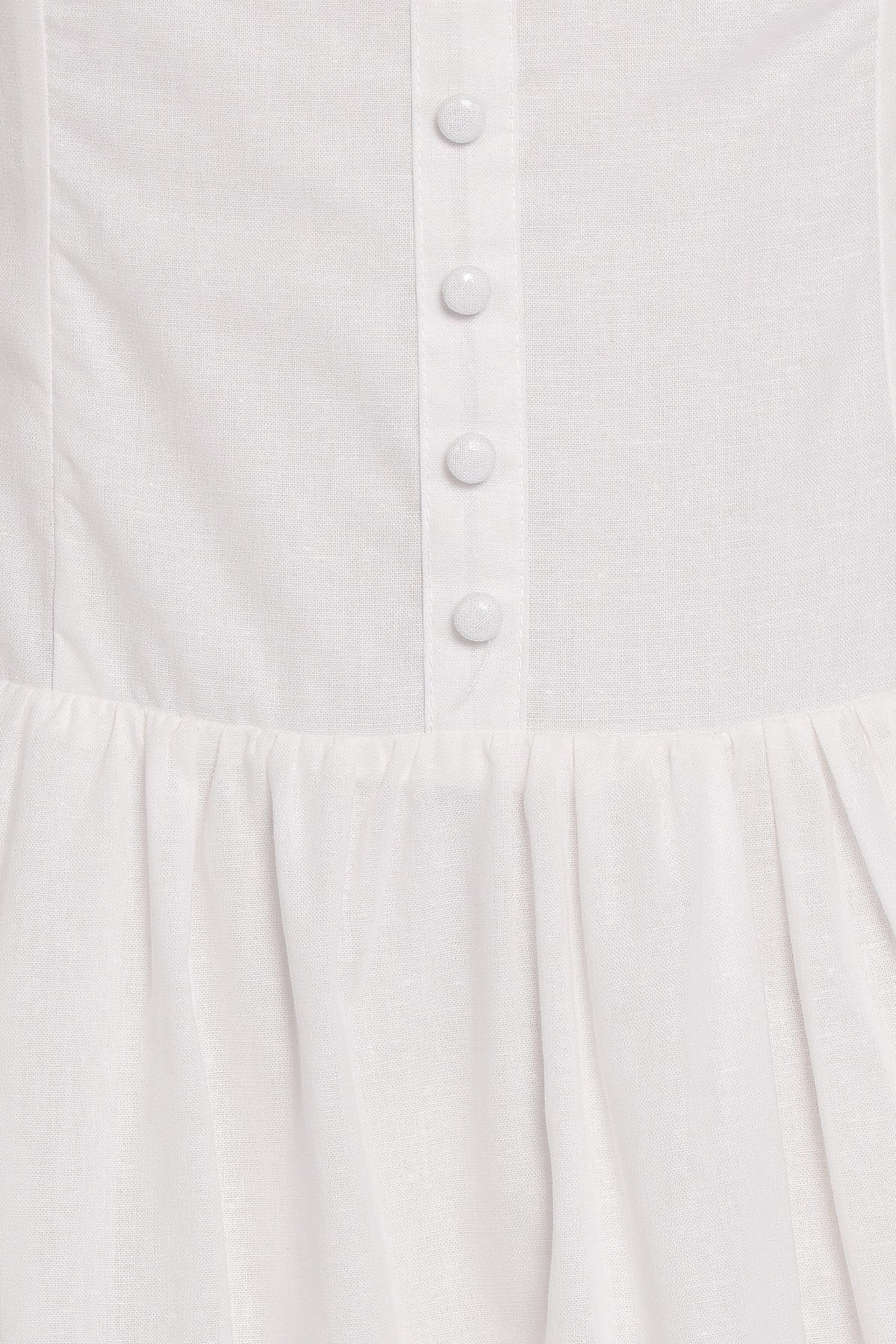 Evie Button Front Maxi Dress in White – view 6 of 8
