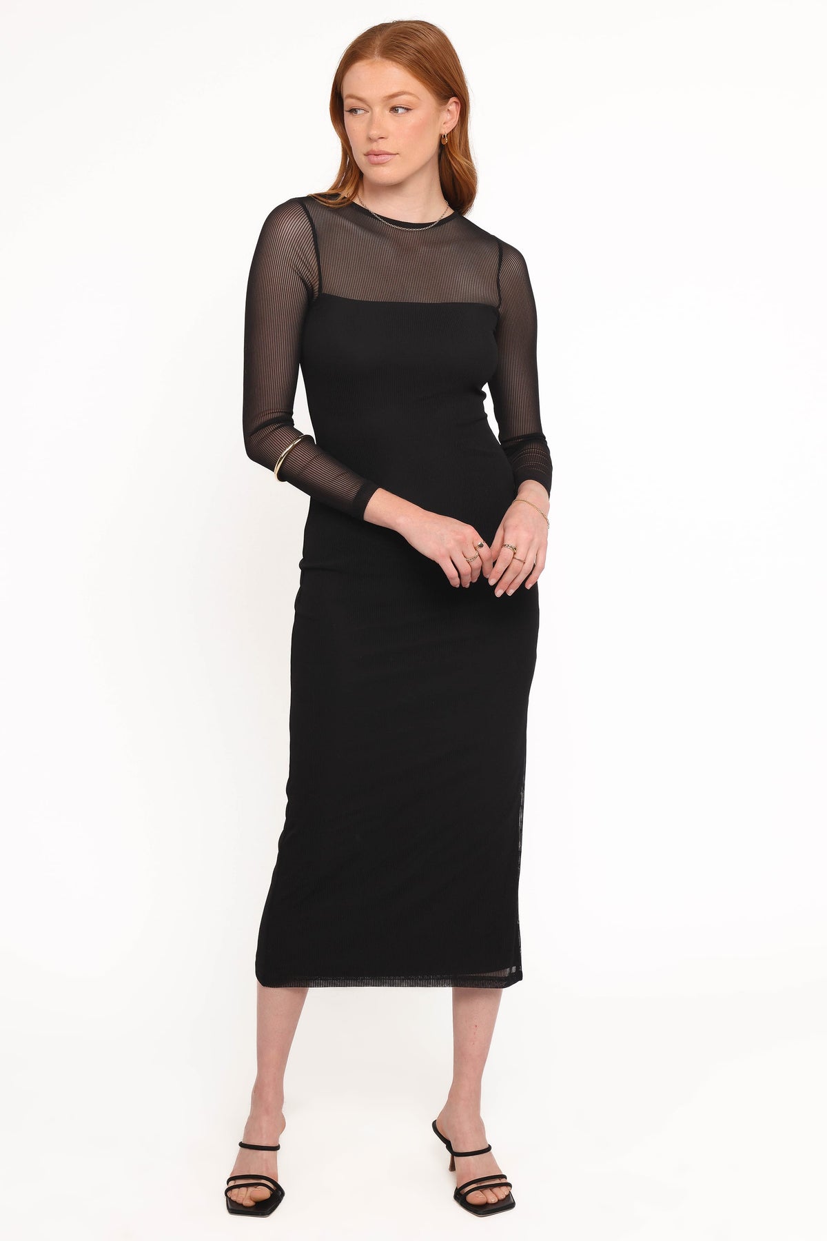 Famille Midi Dress in Black – view 6 of 7