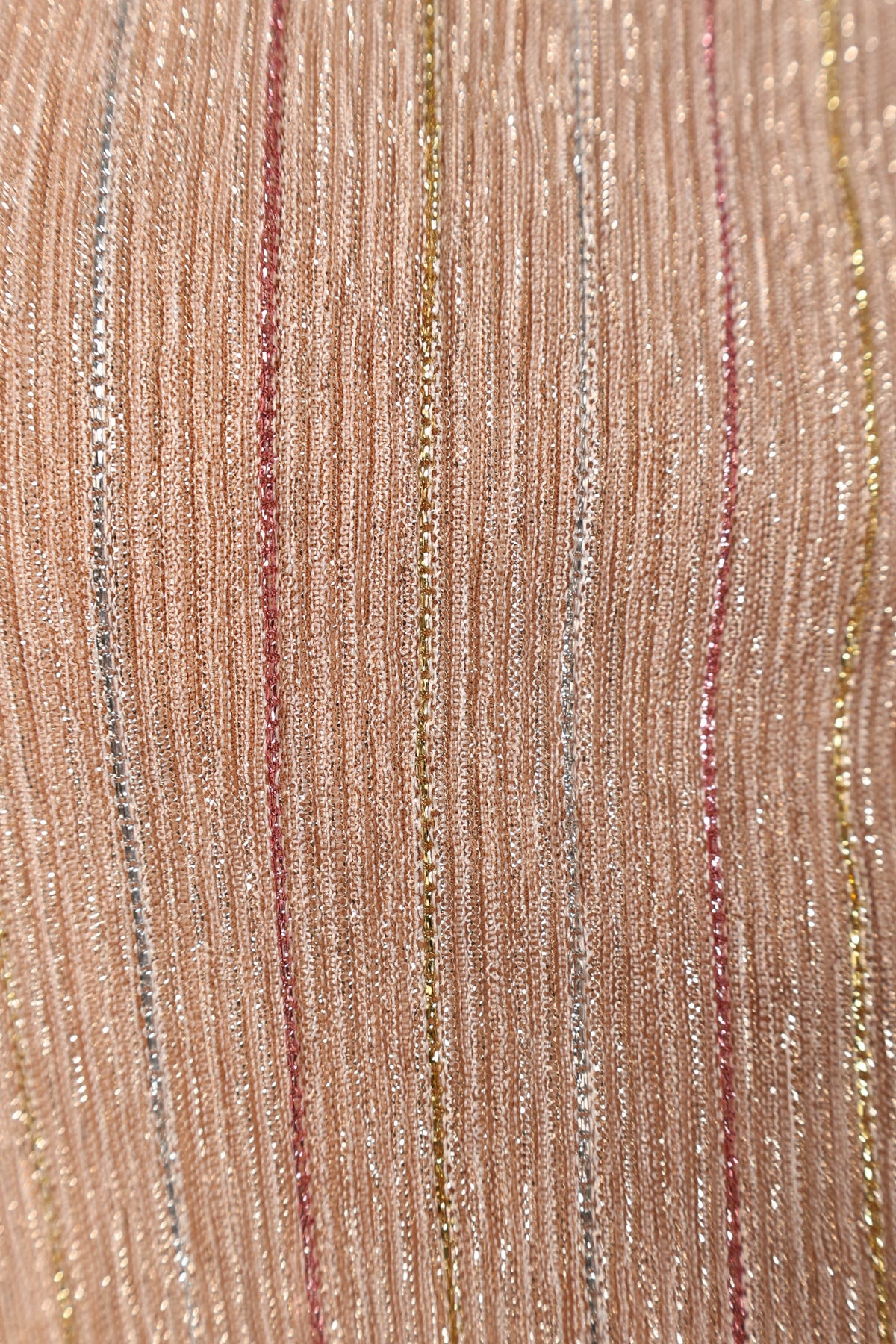 Farley Strapless Maxi Dress in Rose Gold Stripe – view 7 of 8