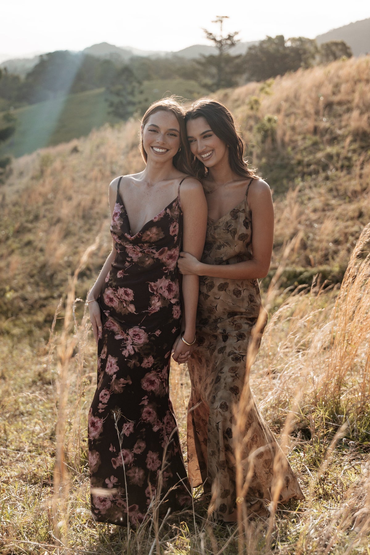 Fia Midi Dress in Tan Floral – view 2 of 9