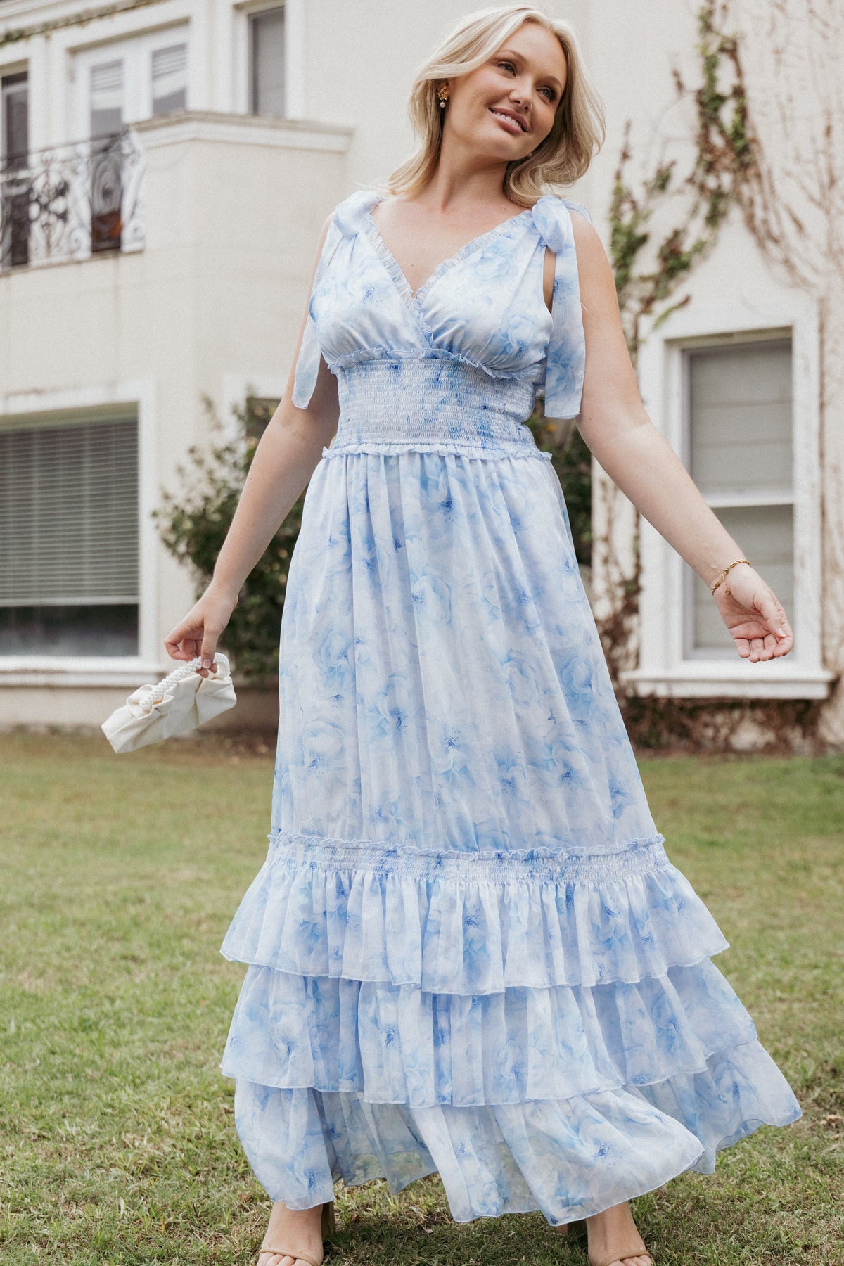 Fionna Maxi Dress in Blue Floral – view 1 of 9