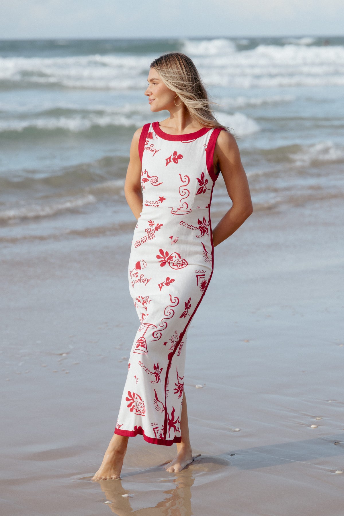 Fiori Maxi Dress in Red – view 1 of 8