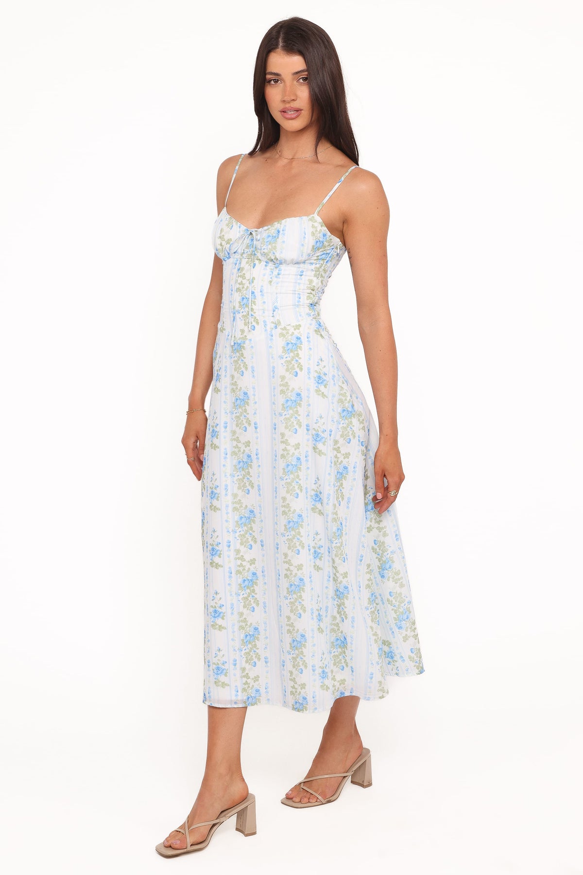 Florencia Midi Dress in Blue Floral – view 4 of 7