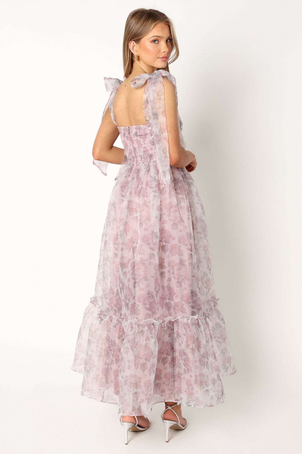 Floret Midi Dress in Dark Purple – view 3 of 10
