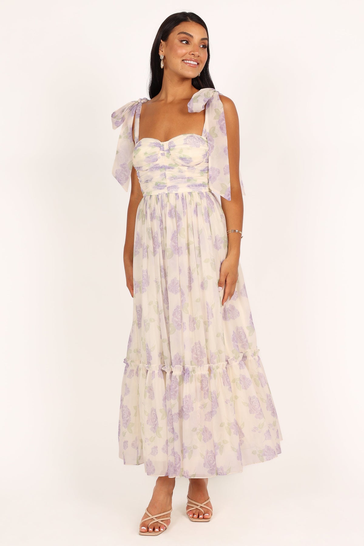 Floret Midi Dress in Lavender – view 3 of 11