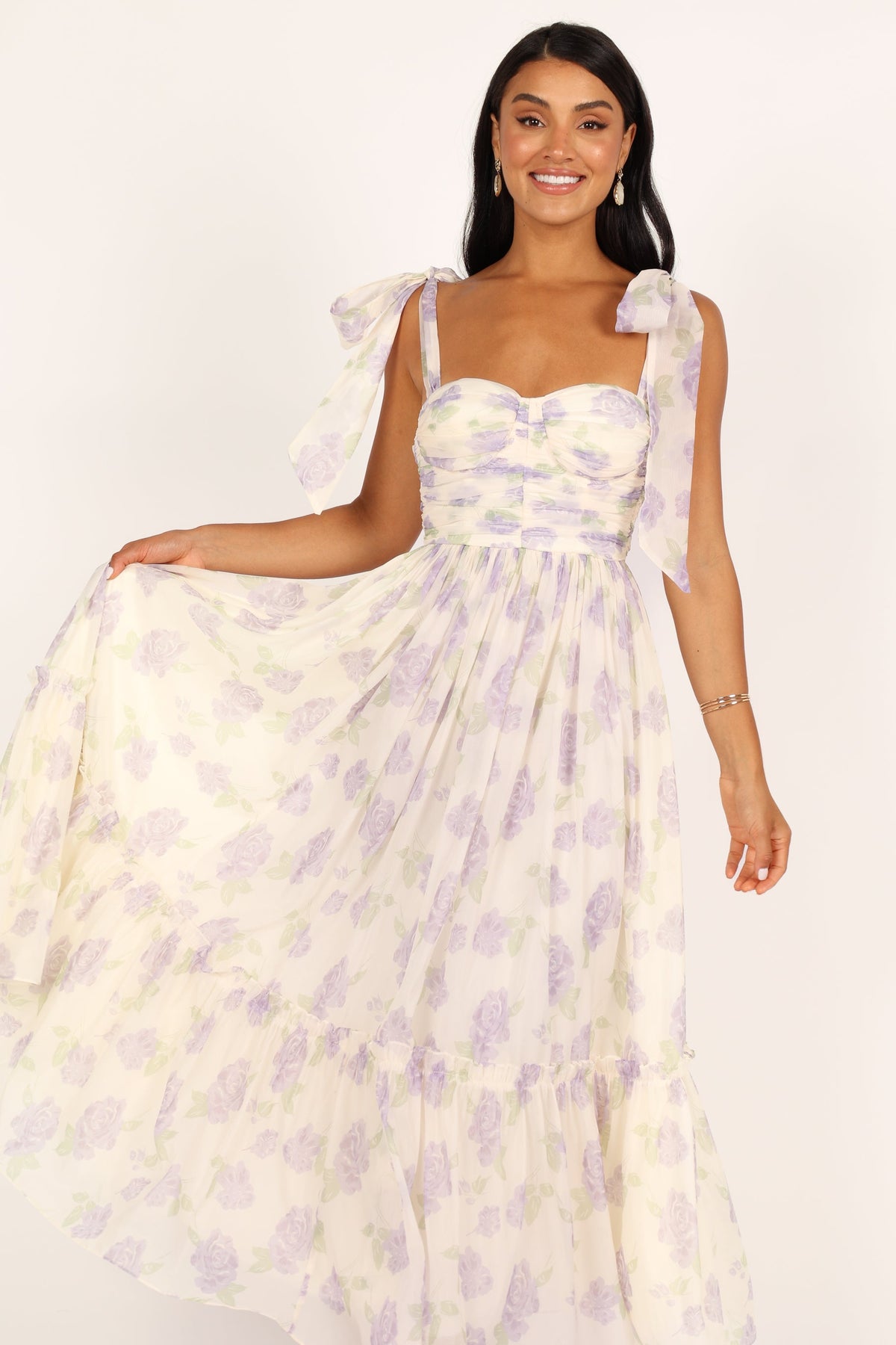 Floret Midi Dress in Lavender – view 7 of 11