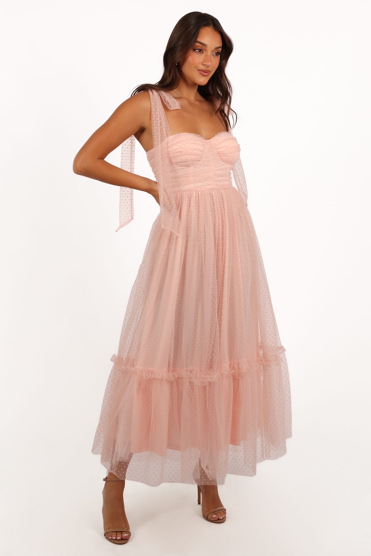 Floret Midi Dress in Petal Pink – view 1 of 9