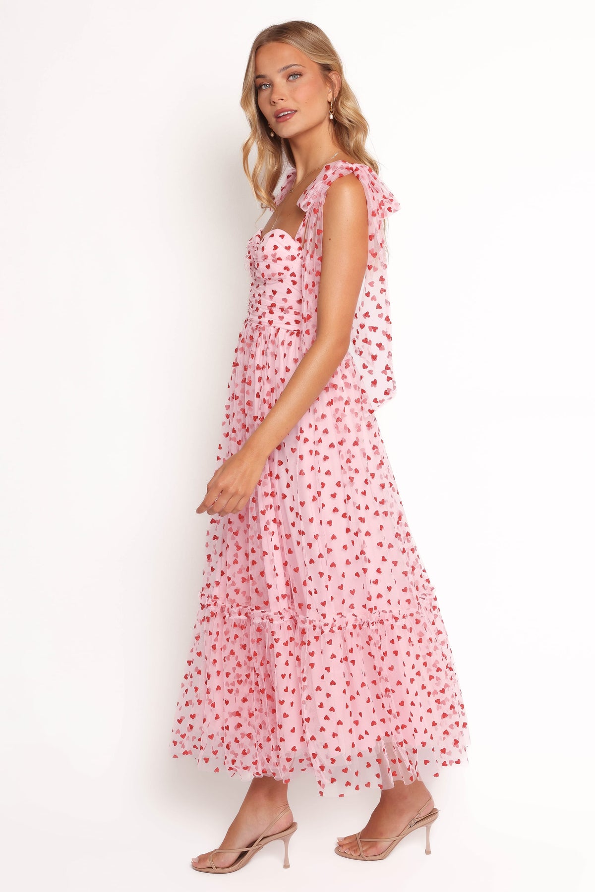 Floret Midi Dress in Red Hearts – view 4 of 7