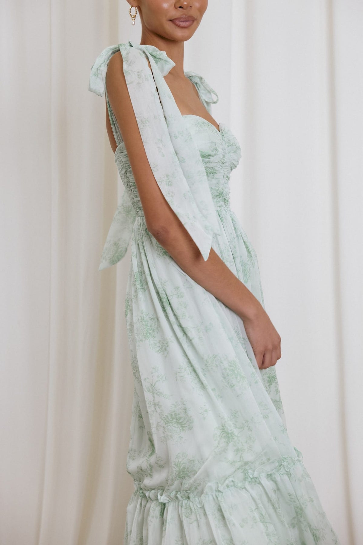 Floret Midi Dress in Sage – view 12 of 12