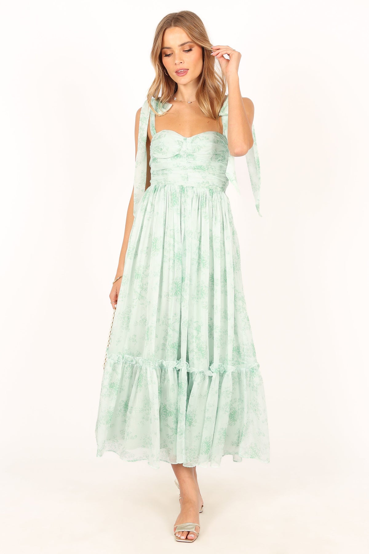 Floret Midi Dress in Sage – view 1 of 12