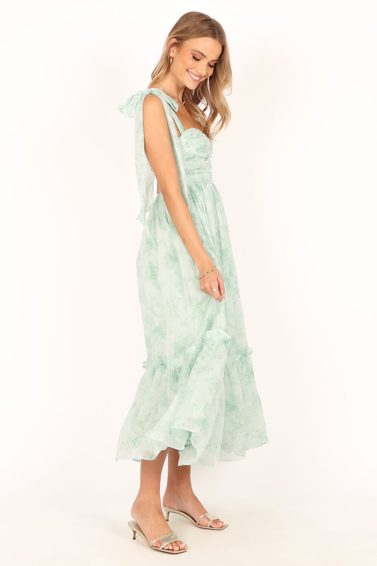 Floret Midi Dress in Sage – view 7 of 12