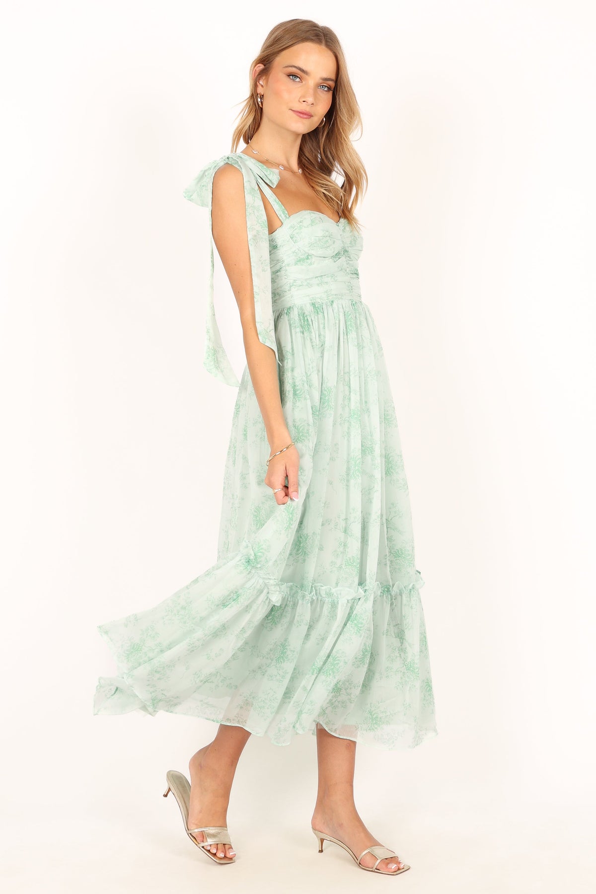 Floret Midi Dress in Sage – view 8 of 12