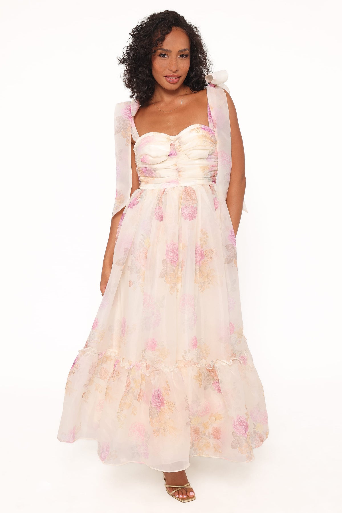 Floret Midi Dress in Yellow Floral – view 1 of 6