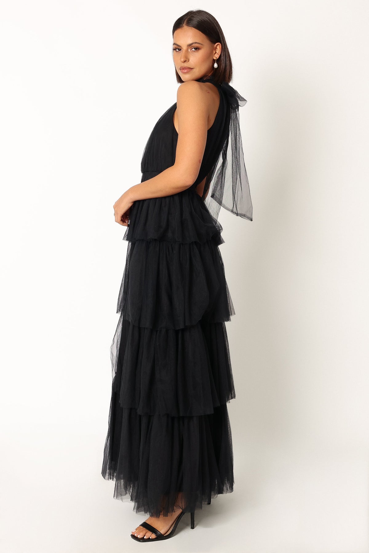 Frances Halterneck Maxi Dress in Black – view 3 of 8