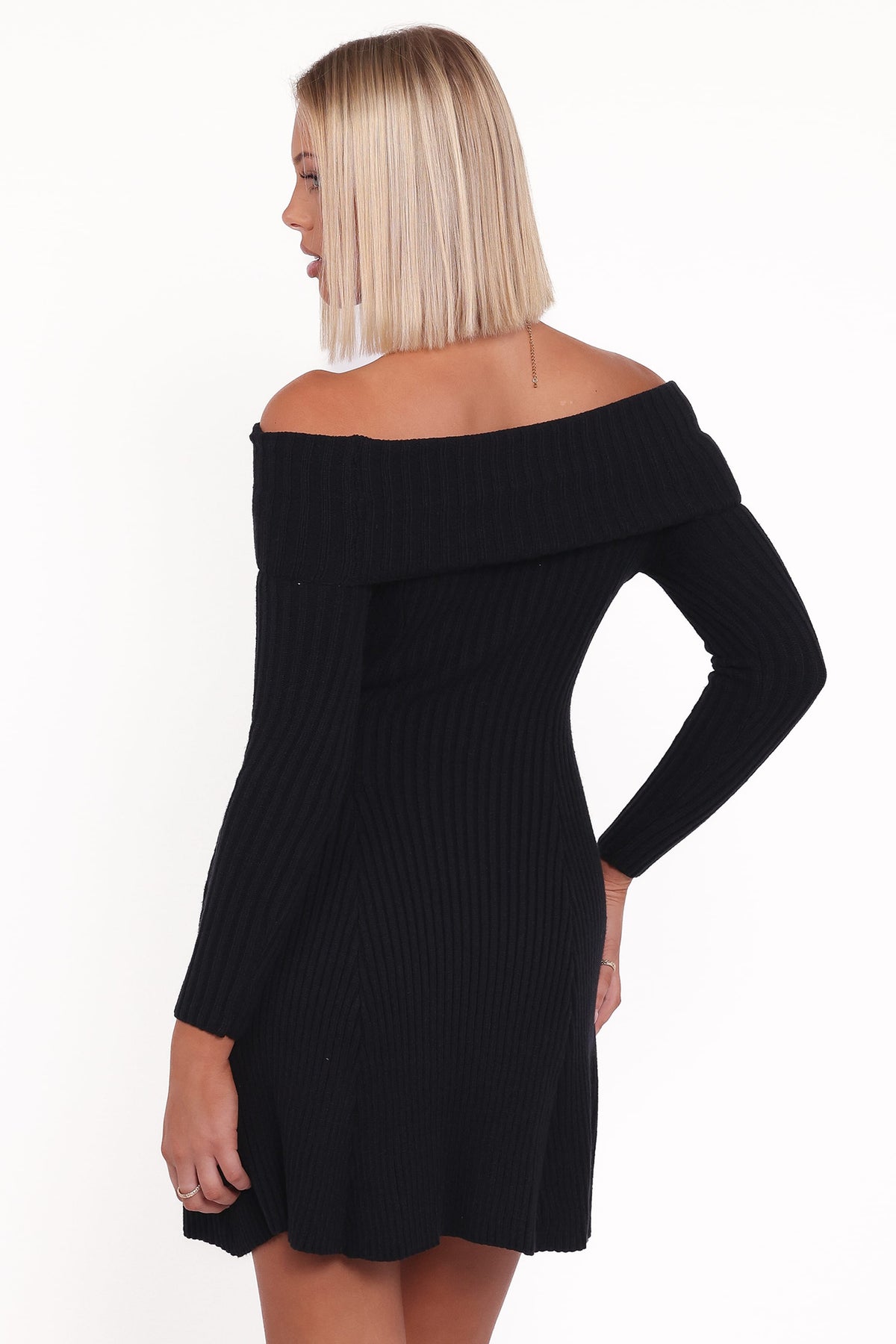 Francisco Long Sleeve Mini Dress in Black – view 4 of 6
