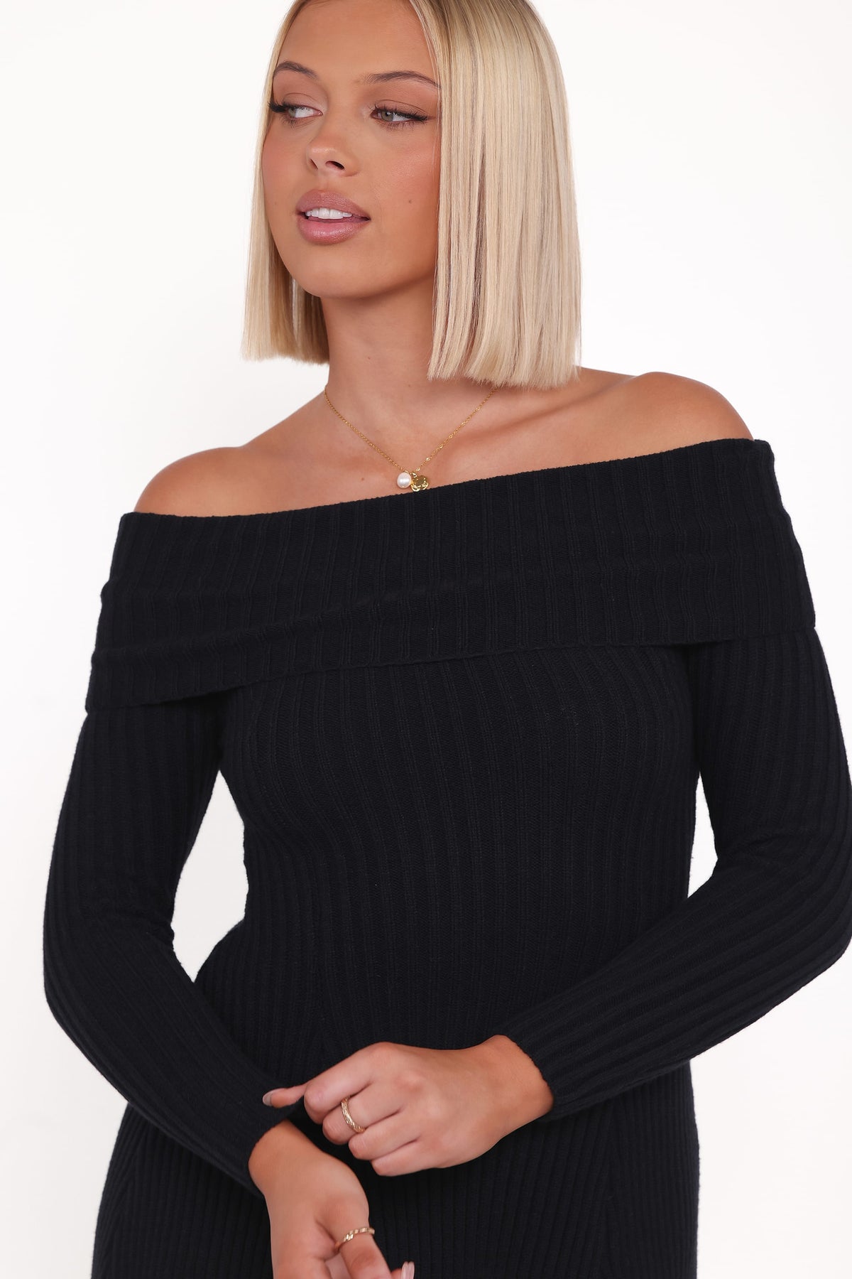 Francisco Long Sleeve Mini Dress in Black – view 2 of 6