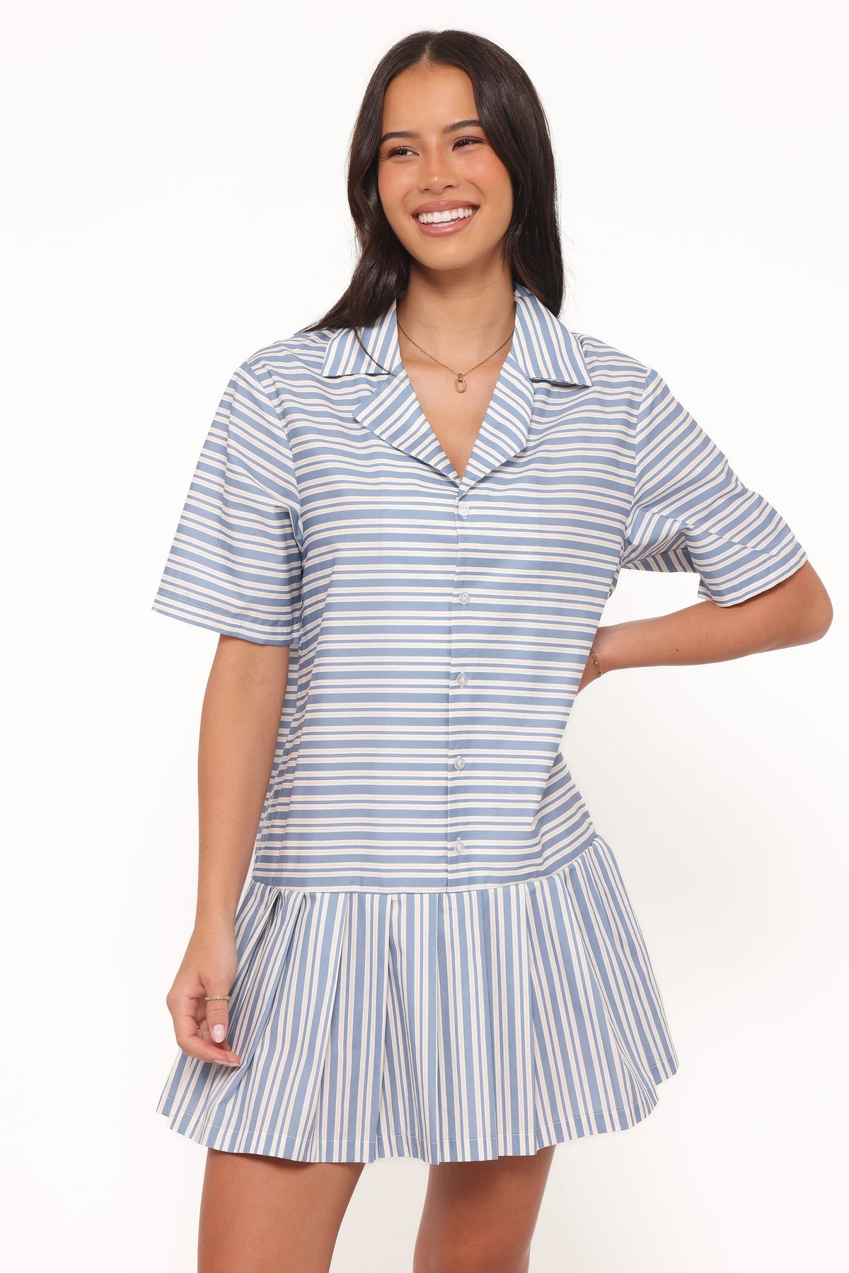 Fraser Mini Dress in Blue Stripe – view 2 of 8