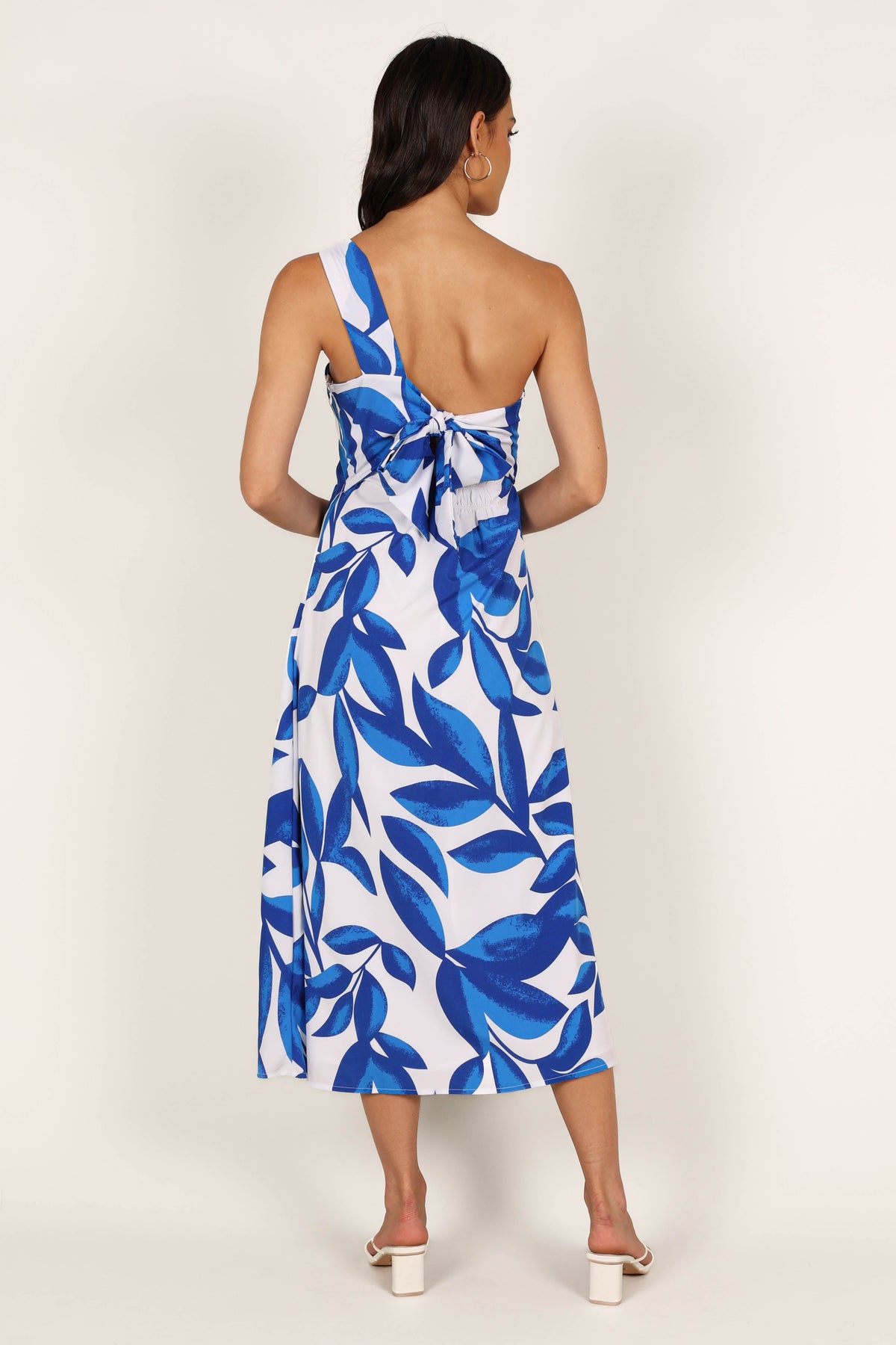 Freddie Midi Dress in White/Blue – view 8 of 8