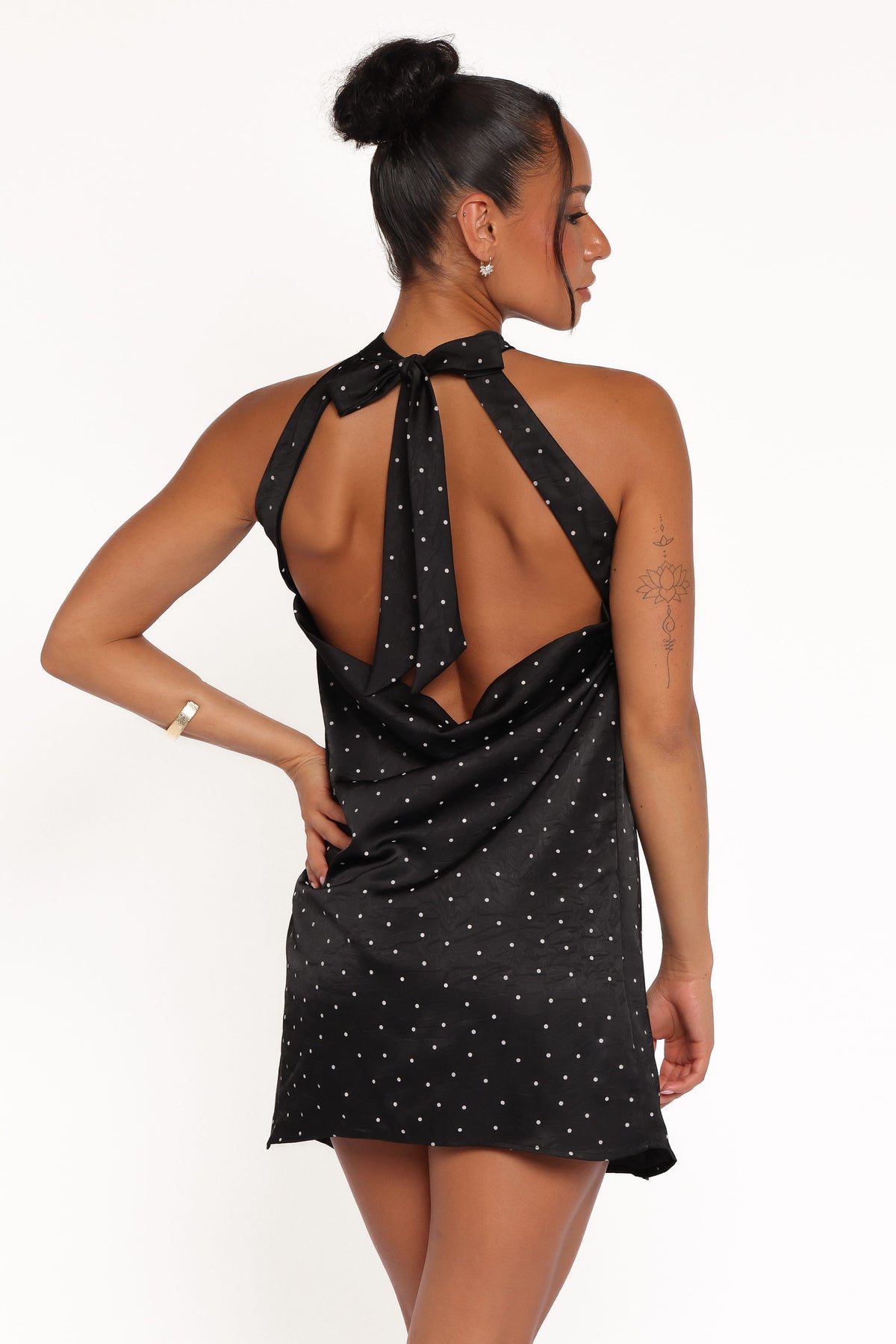 Gabrielle Mini Dress in Black Polka Dot – view 5 of 9